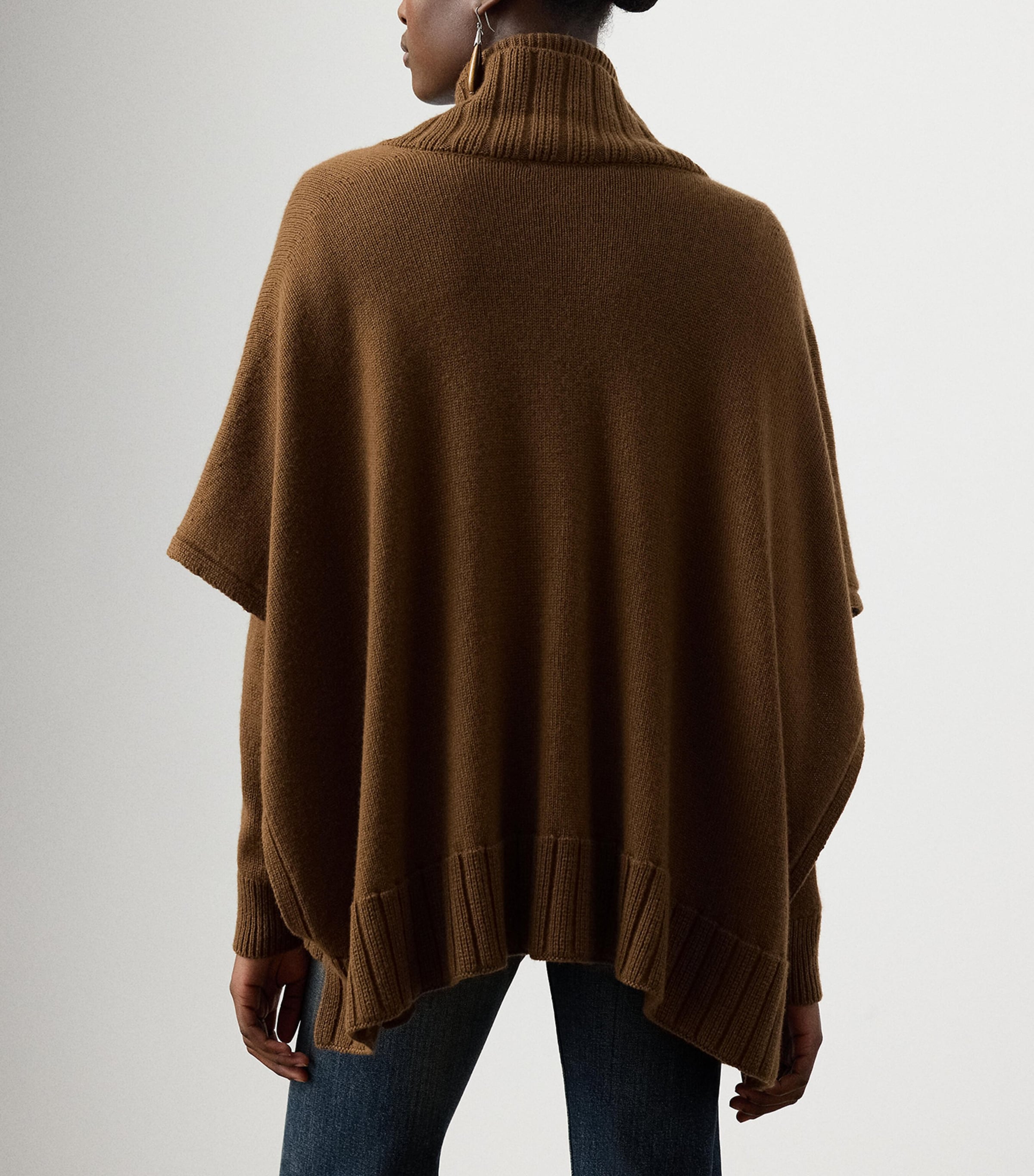 Cashmere-Blend Cape Sweater COGNAC Image 3
