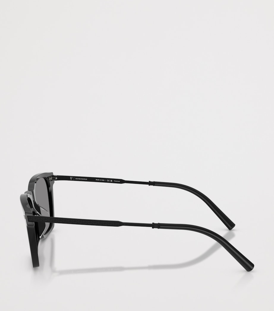Oliver Peoples R-19 Pillow Sunglasses Black Image 3