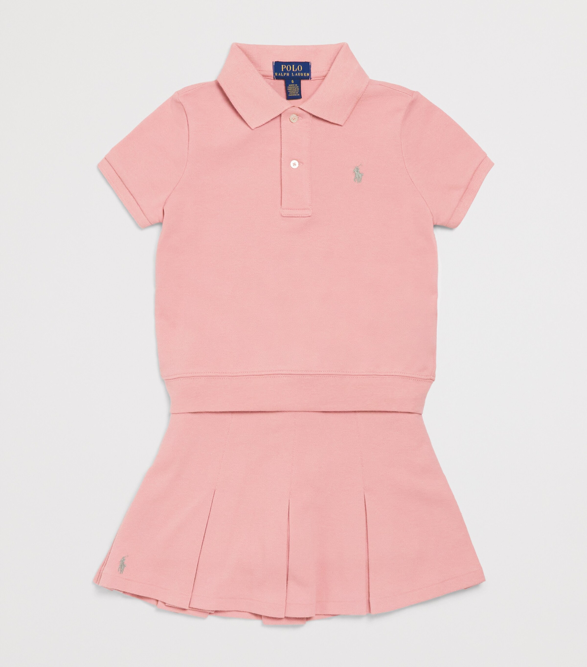 Ralph Lauren Kids Polo Shirt and Skirt Set (7-14 Years) Adirondack Rose Image 3