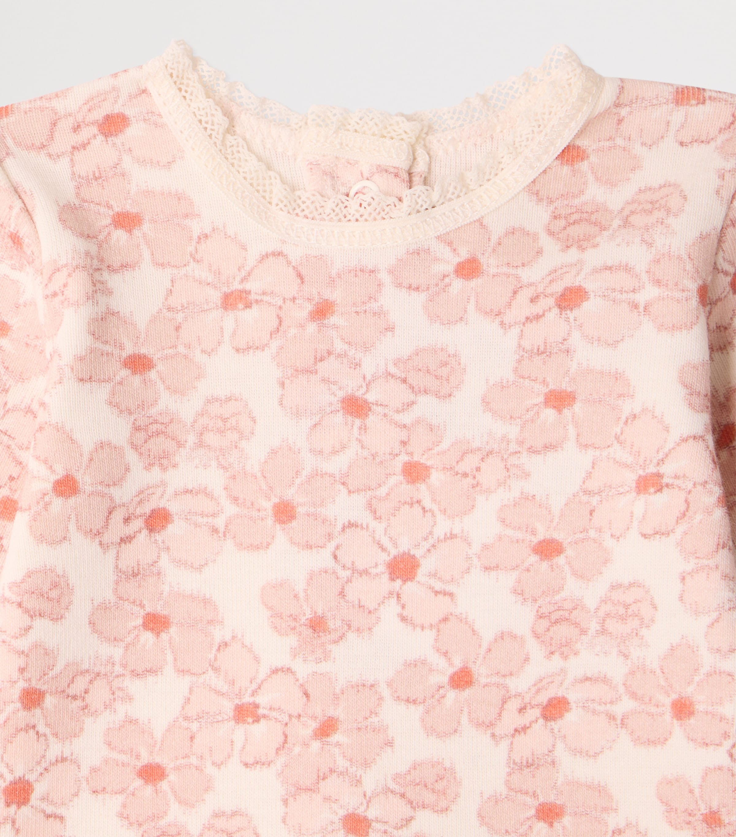 Bonpoint Cotton Floral Pyjama Set (1-18 Months) Fleurs Rose Image 3