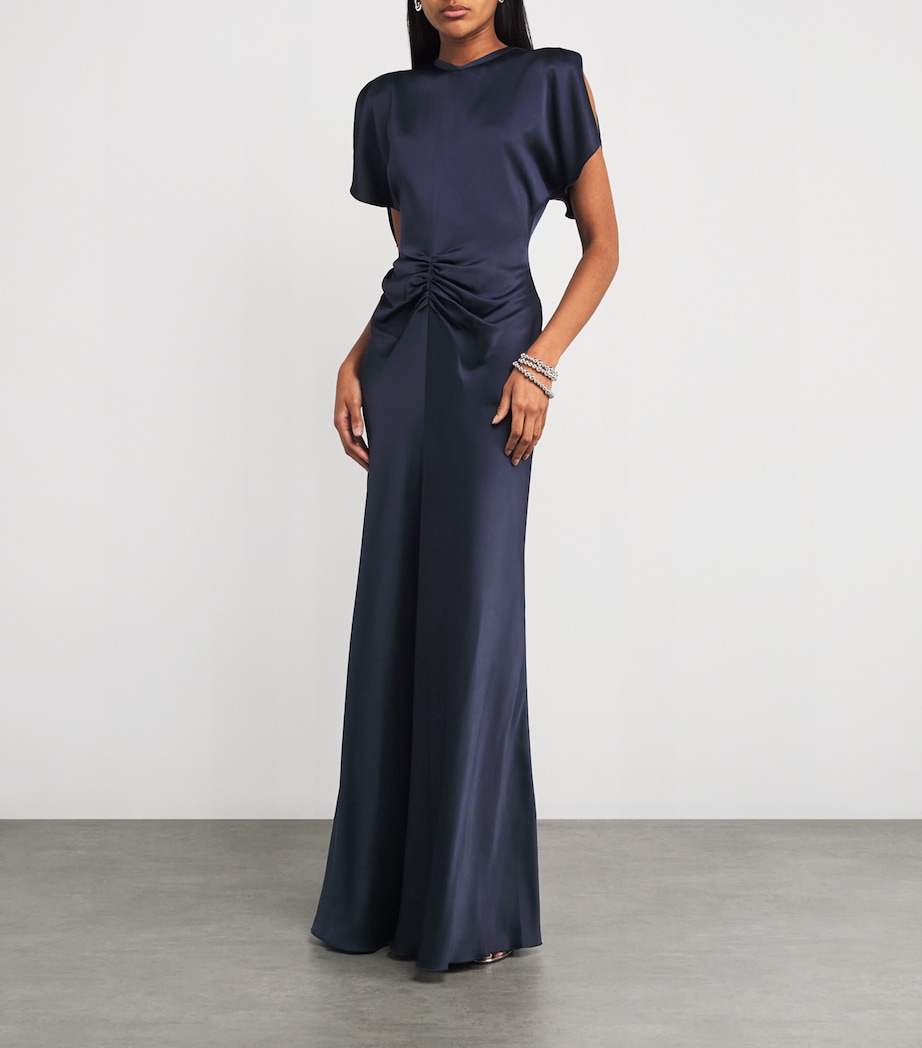 Gathered-Waist Maxi Dress 3256 MIDNIGHT Image 2