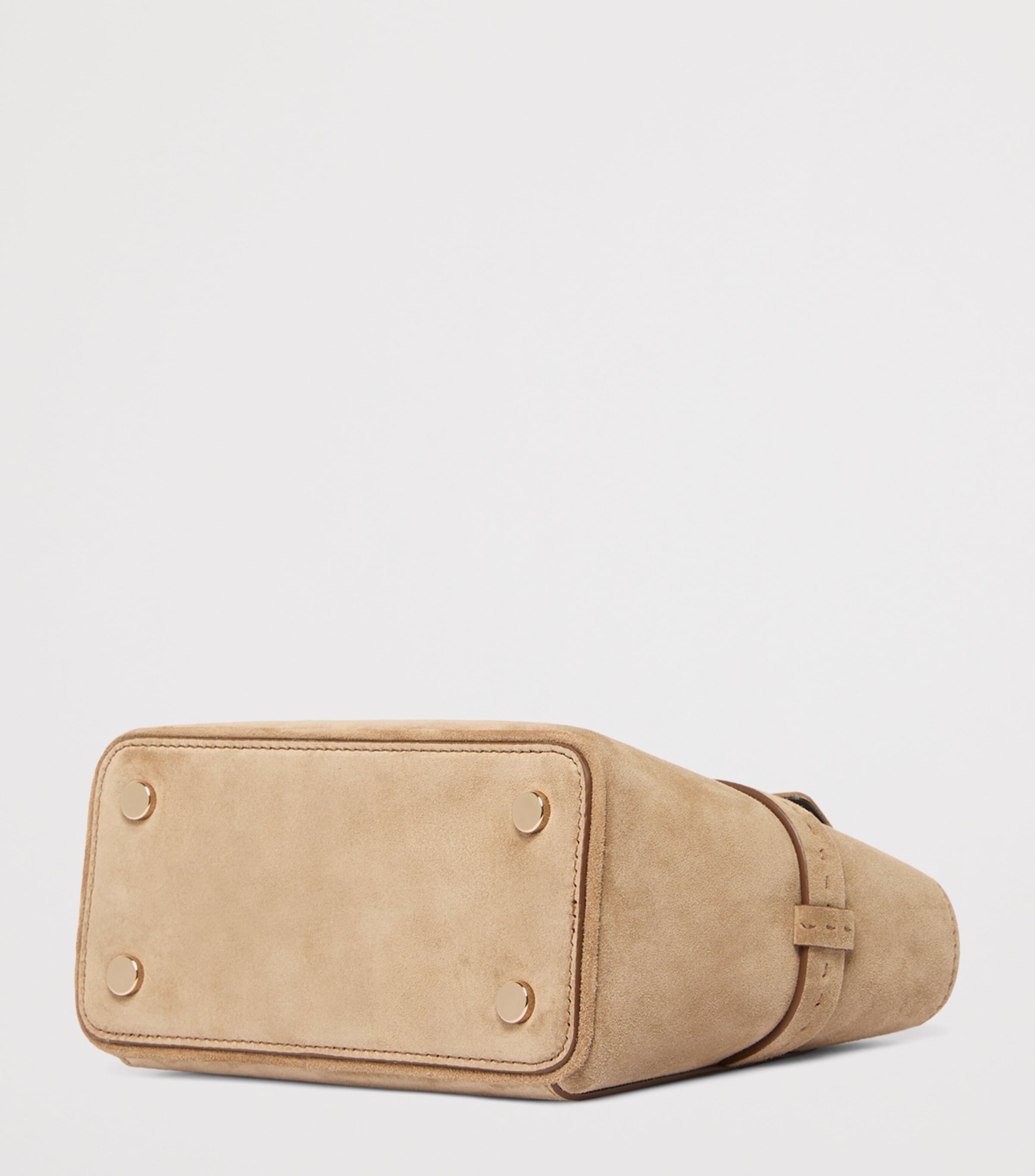 Max Mara Mini Suede Margaux Top-Handle Bag Beige Image 5