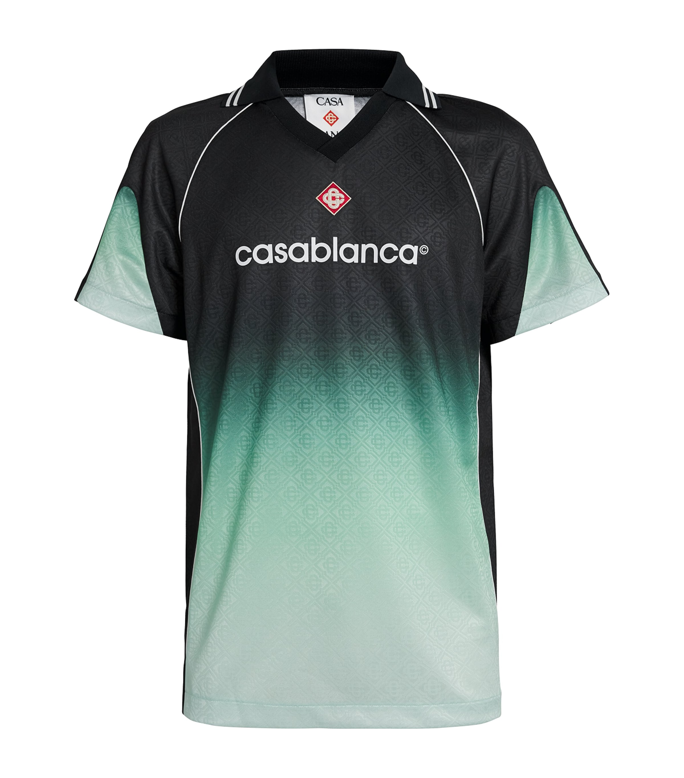Casablanca Monogram Jacquard Football Shirt | Men Clothing | Polo Shirts | T-Shirts | Logo T-shirts | Designers | Casablanca