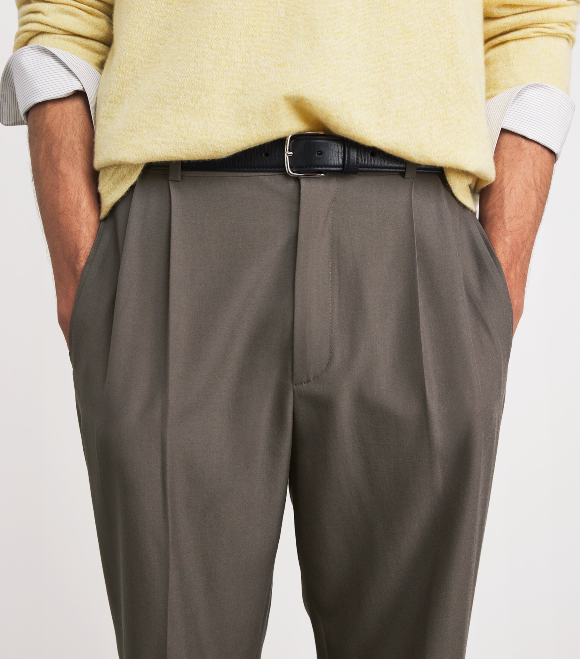 The Row Mens Tosca Wool Trousers Cedar Brown Image 5
