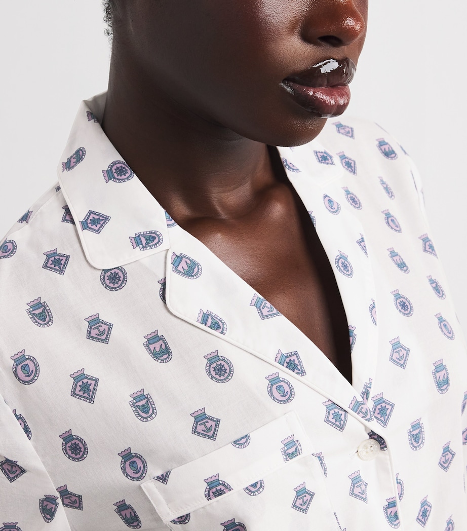 Cotton Printed Ledbury Pyjama Set 83 WHITE Image 6