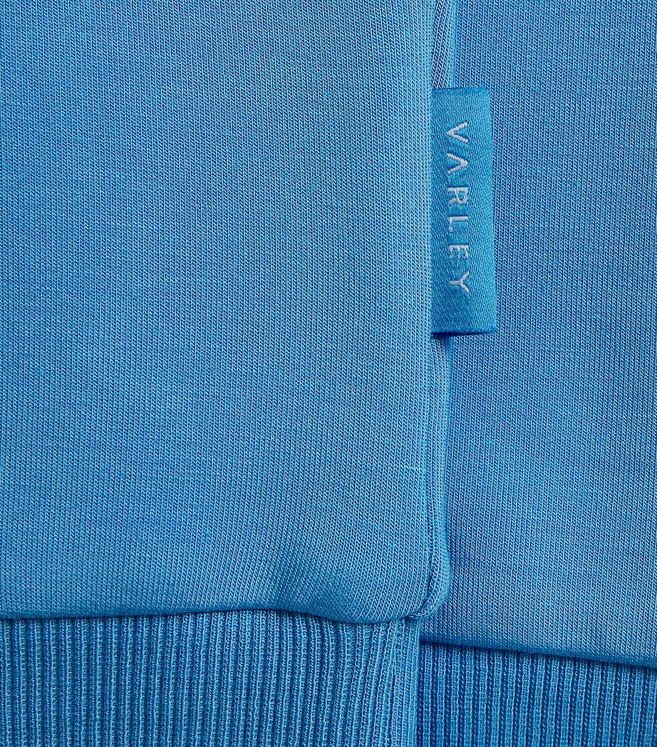Varley Womens Ritchie Quarter-Zip Sweatshirt Azure Blue Image 6