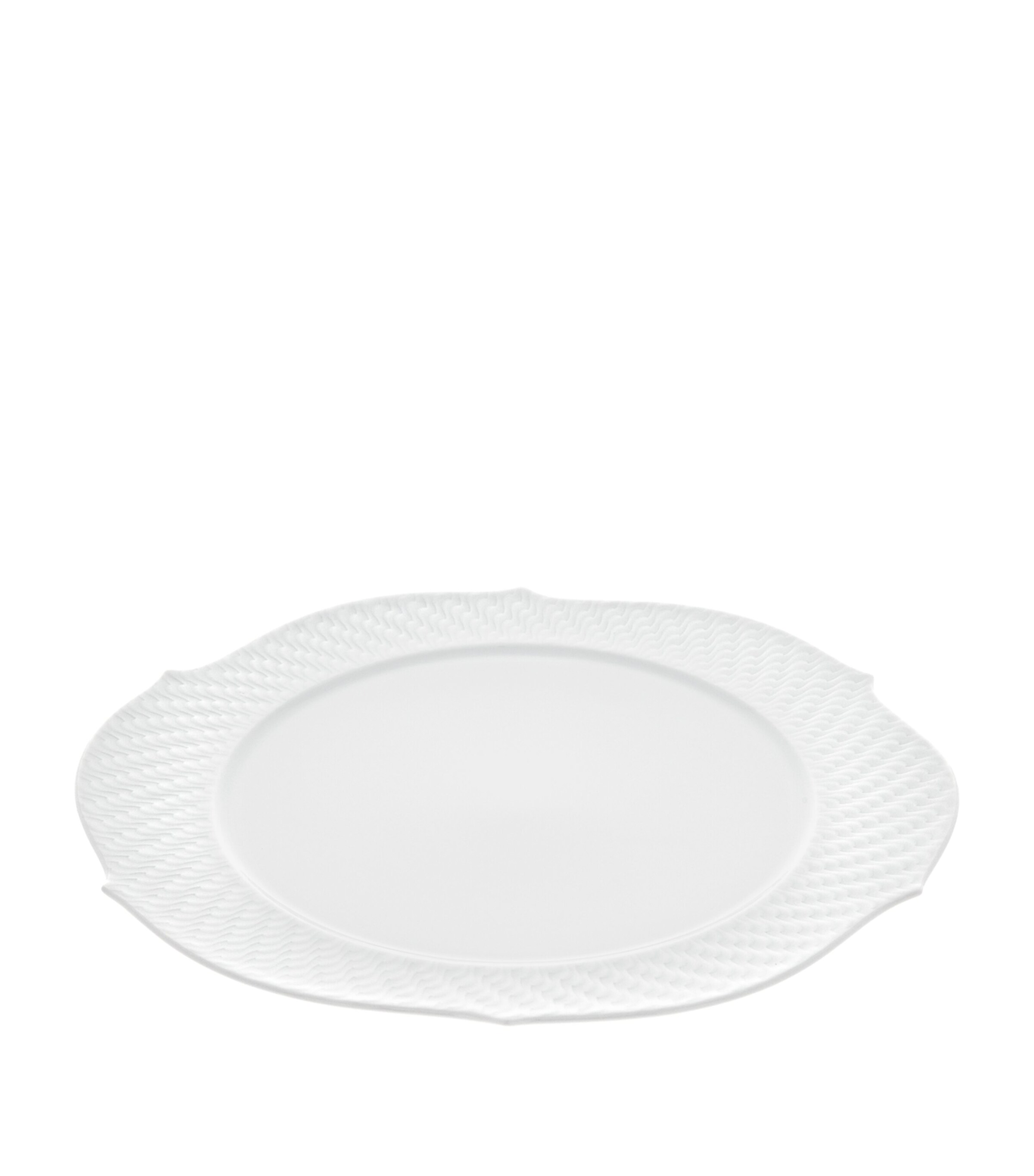 Porcelain Waves Relief Cake Platter (26.5cm) WHITE Image 4