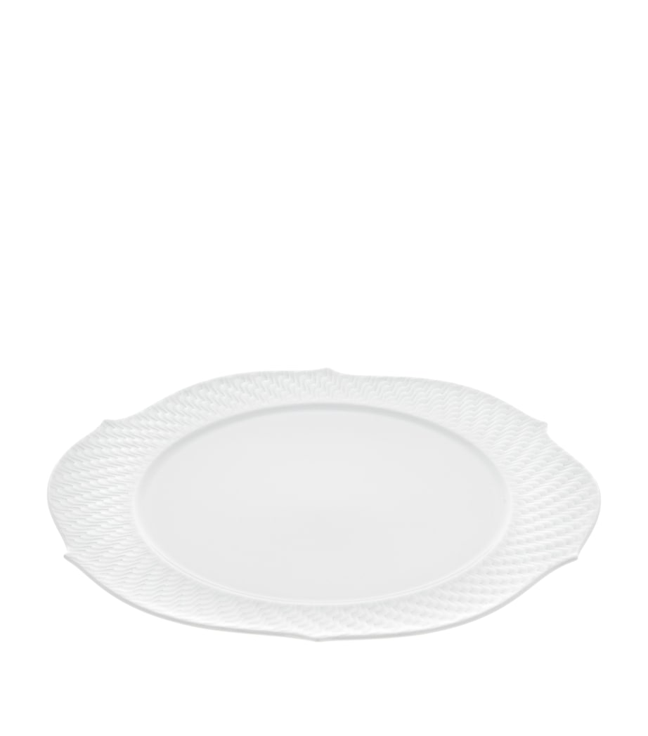 Porcelain Waves Relief Cake Platter (26.5cm) WHITE Image 4