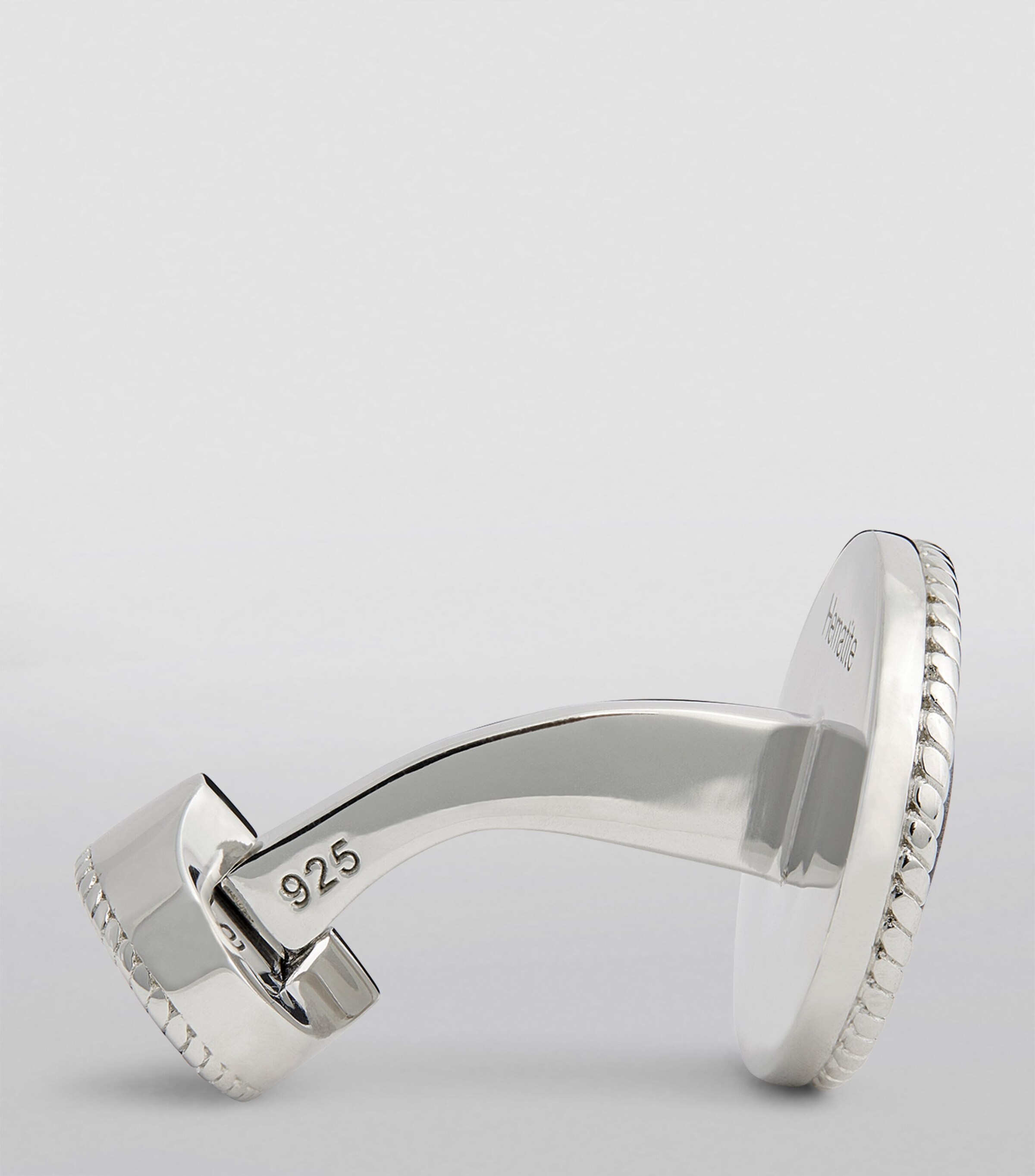 Sterling Silver and Hematite Cufflinks SILVER Image 4