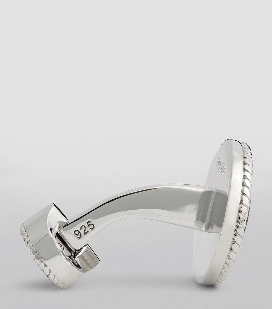 Sterling Silver and Hematite Cufflinks SILVER Image 4