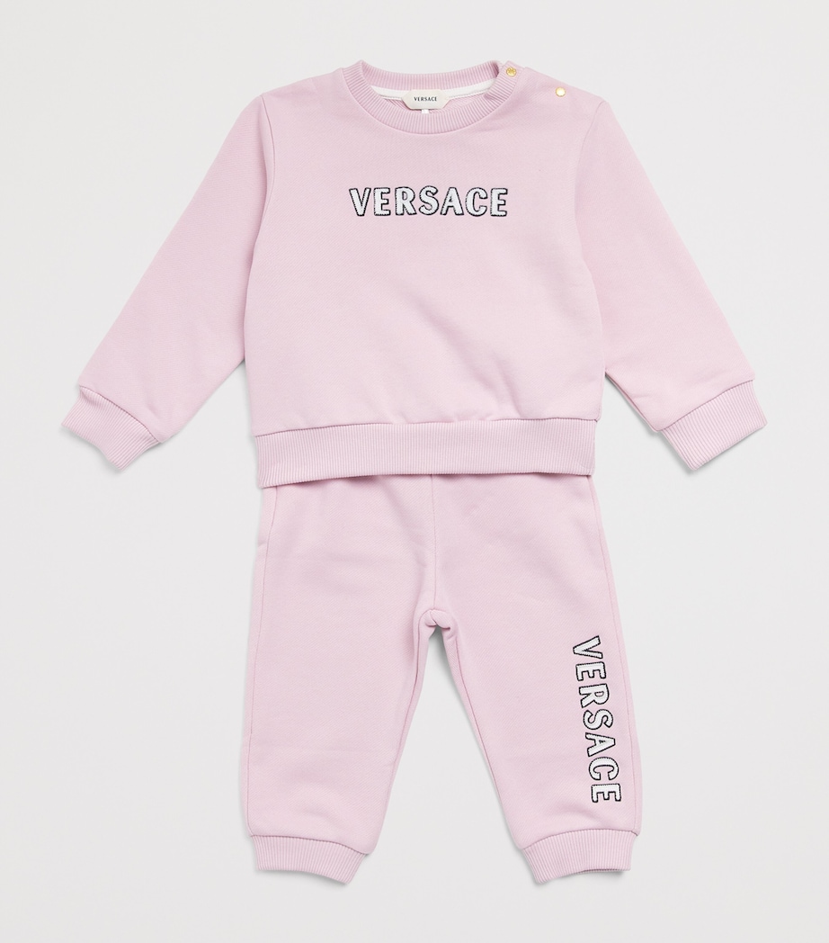 Versace Kids Cotton Embroidered Logo Sweatshirt (6-36 Months) Image 3