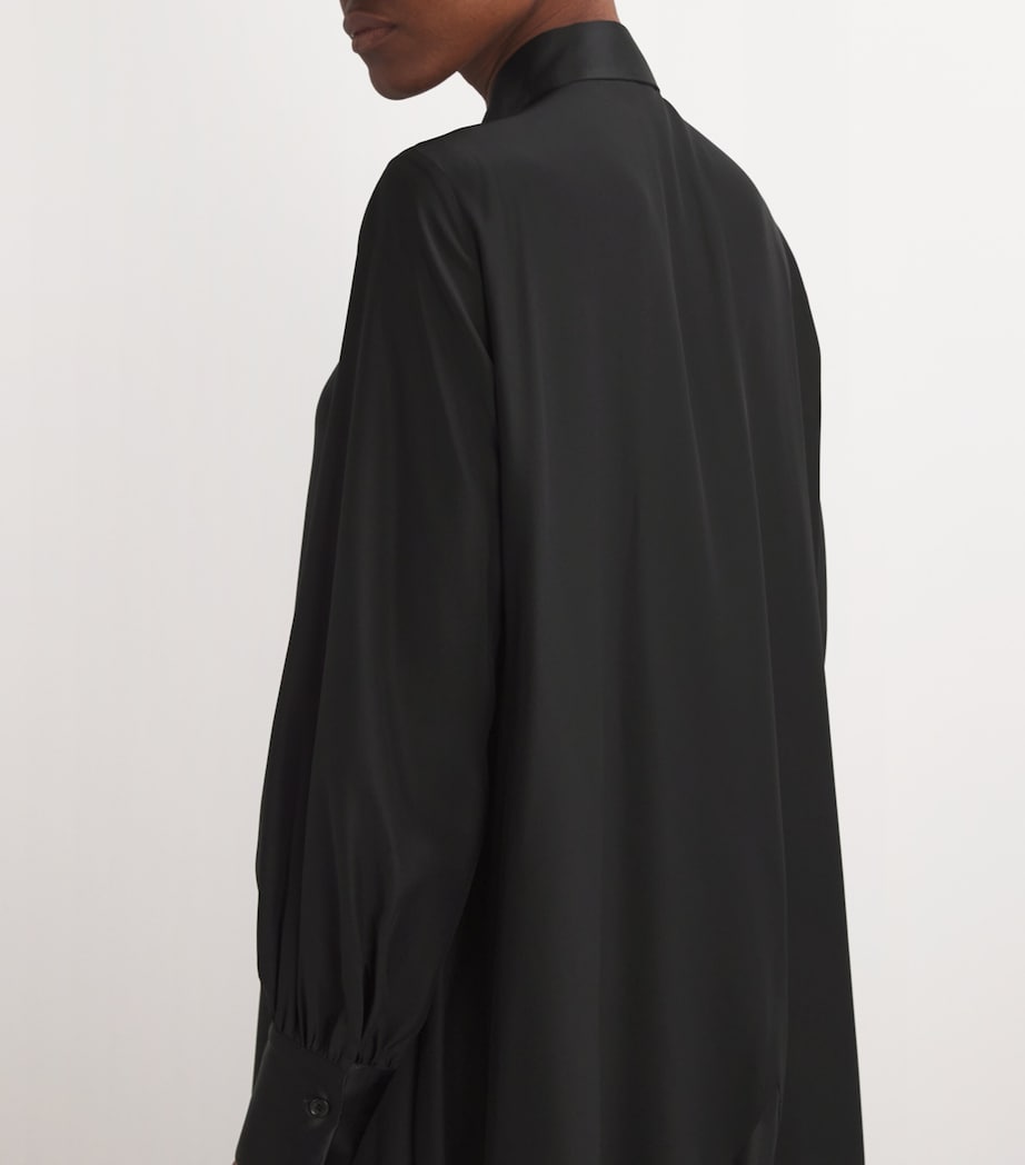 Kiton Womens Silk Maxi Dress Black Image 4