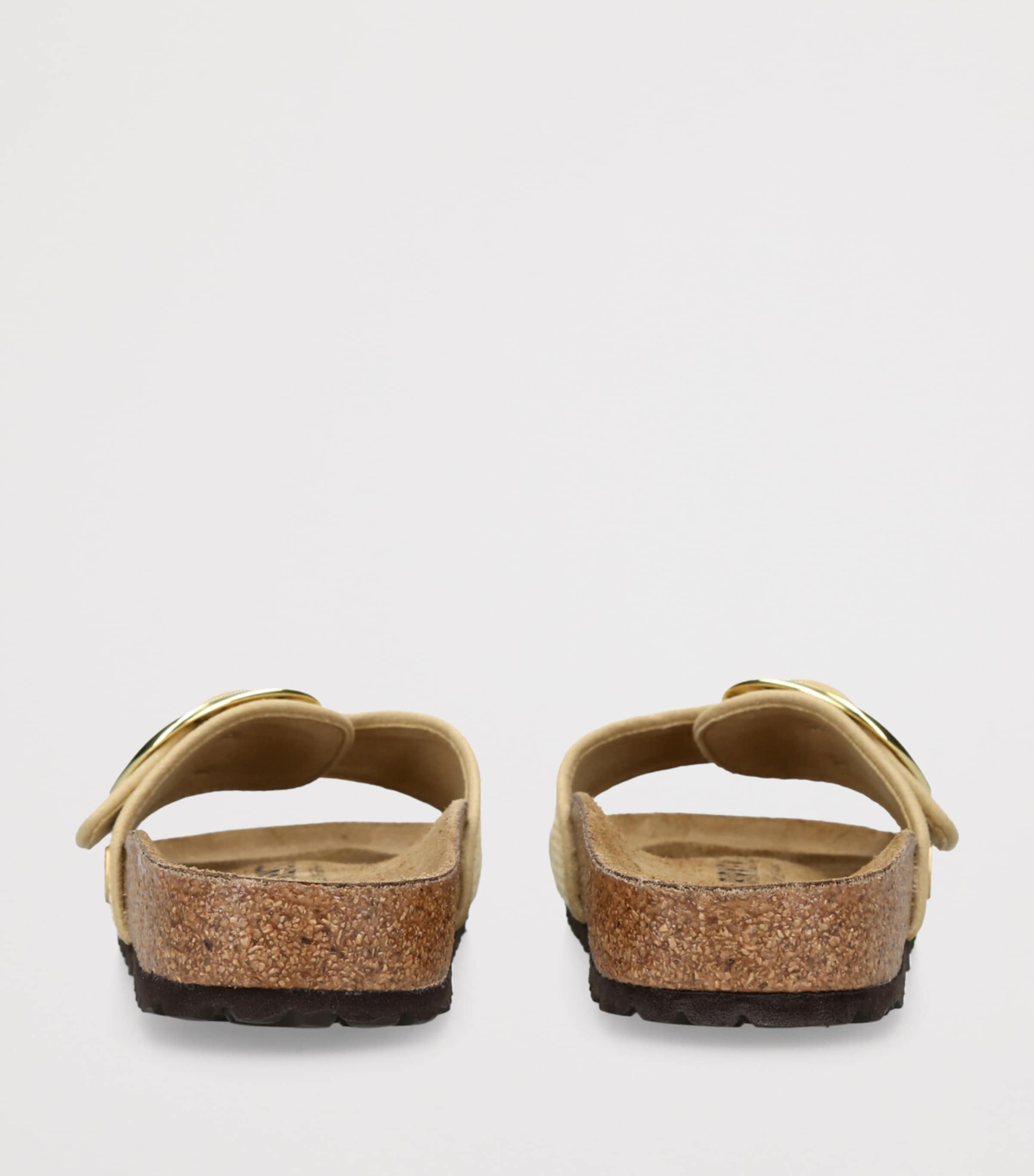 Birkenstock Raffia Madrid Big Buckle Sandals Cream Image 2