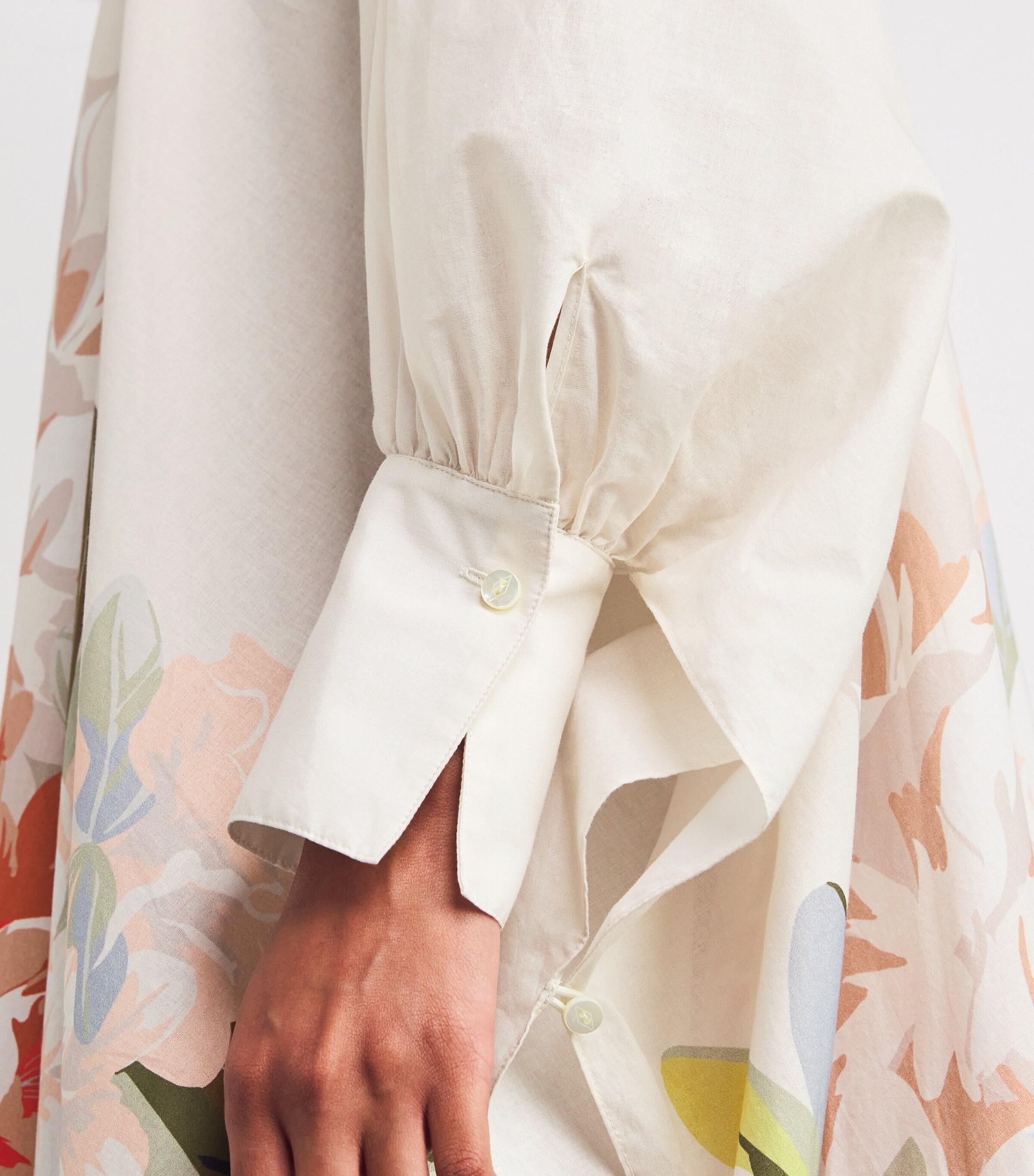 Cotton Floral Rysa Maxi Dress CHMUL CHAMPGNE/MULTI Image 6