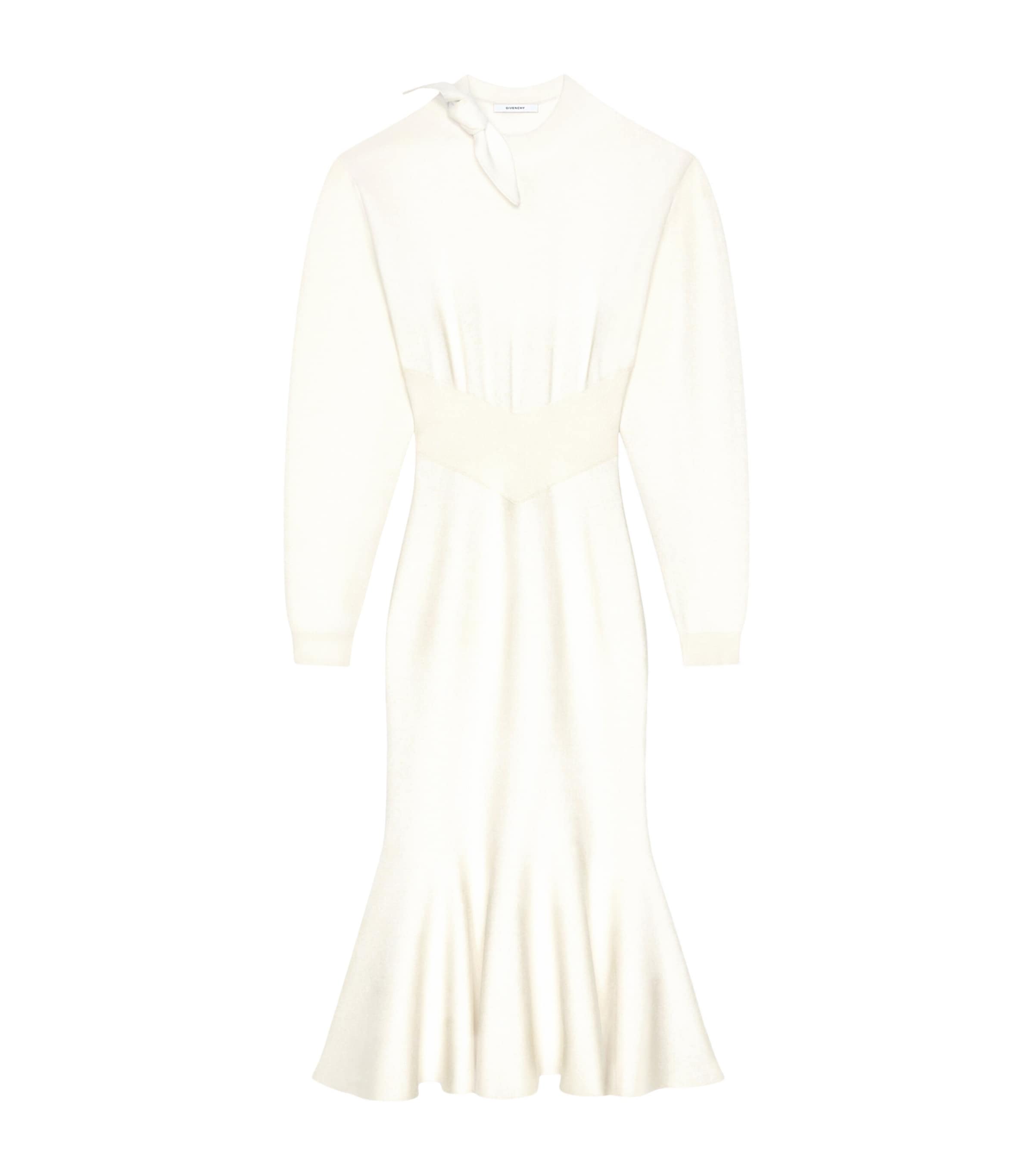 Wool-Cotton Midi Dress IVORY Image 1
