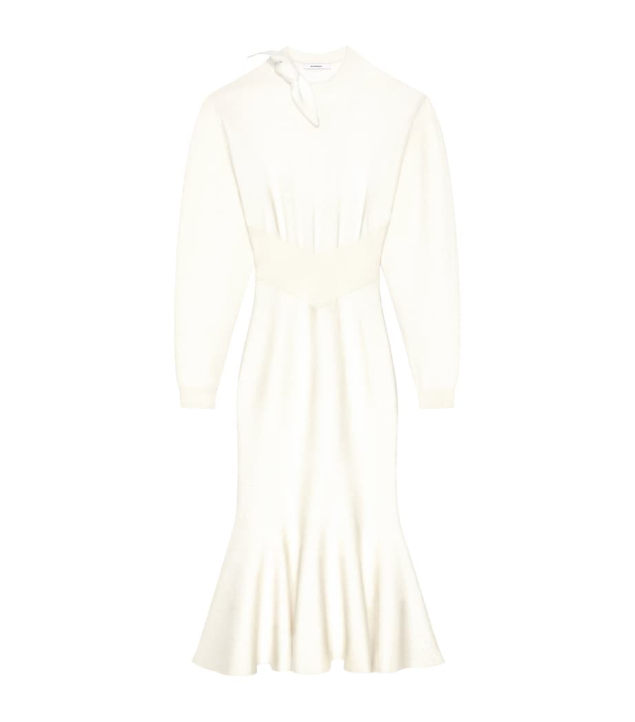 Wool-Cotton Midi Dress IVORY Image 1