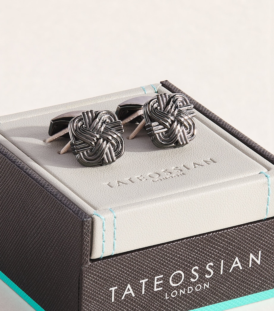 Tateossian Quad Knot Cufflinks Black Image 3