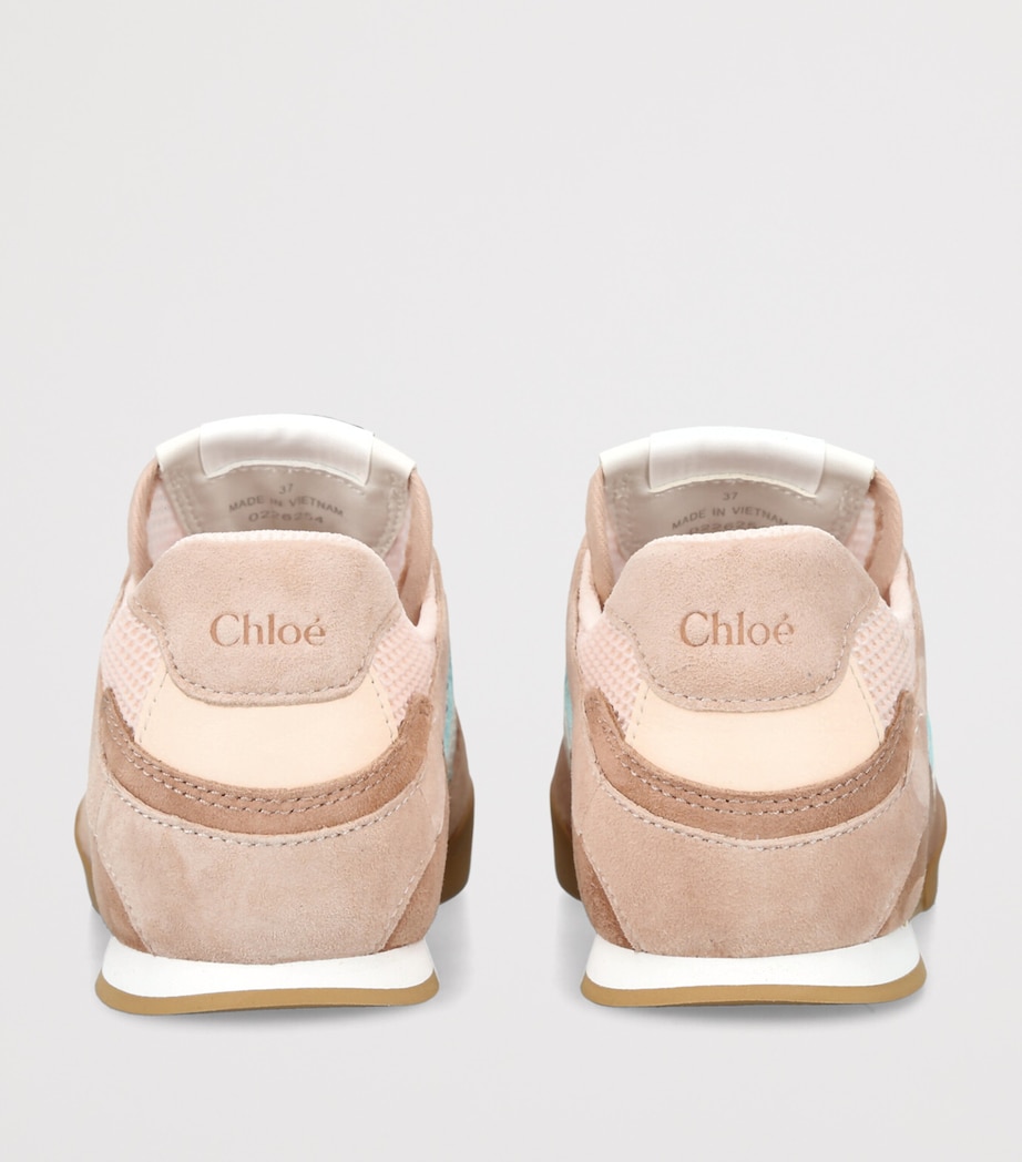 Chloé Leather Kick Low-Top Sneakers Pink Image 2