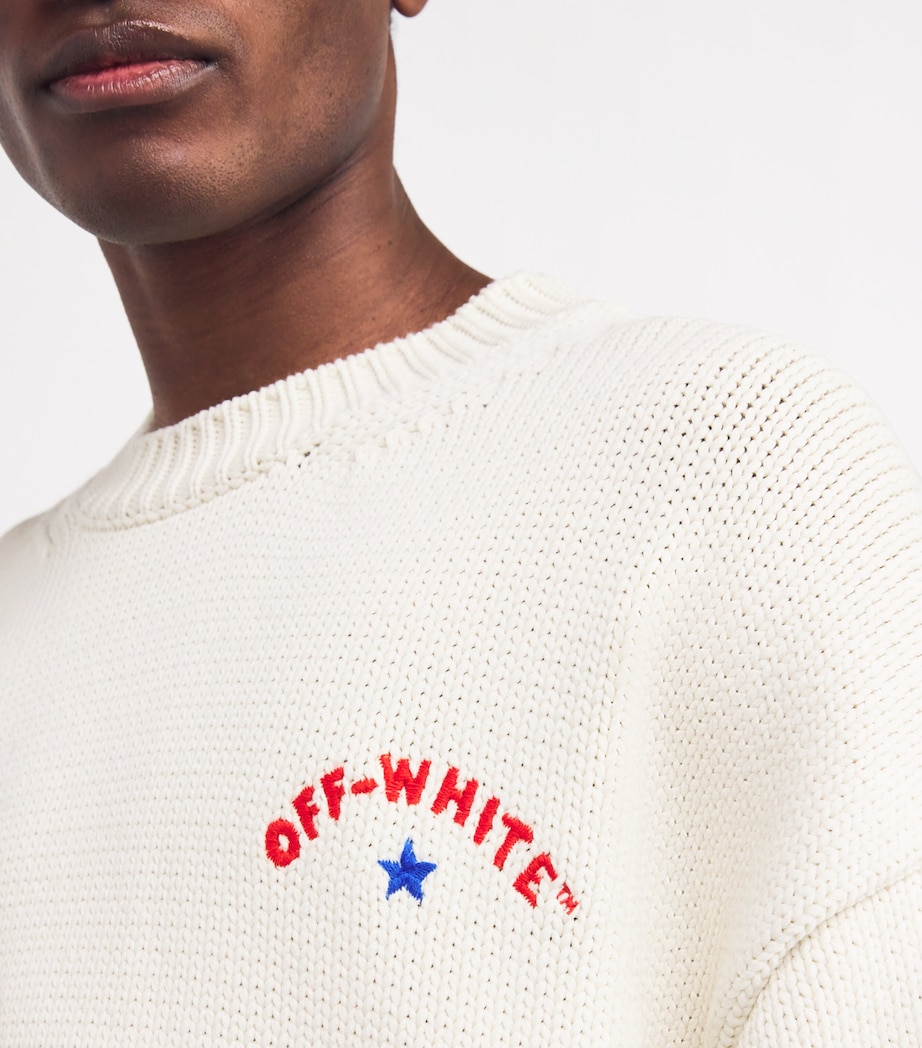 Star Arrows Logo Sweater WHITE ASPARAGUS Image 6