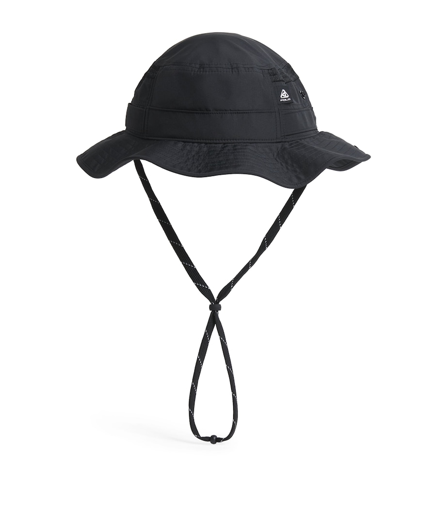 Mesh-Panelled Utility Bucket Hat BLACK Image 1
