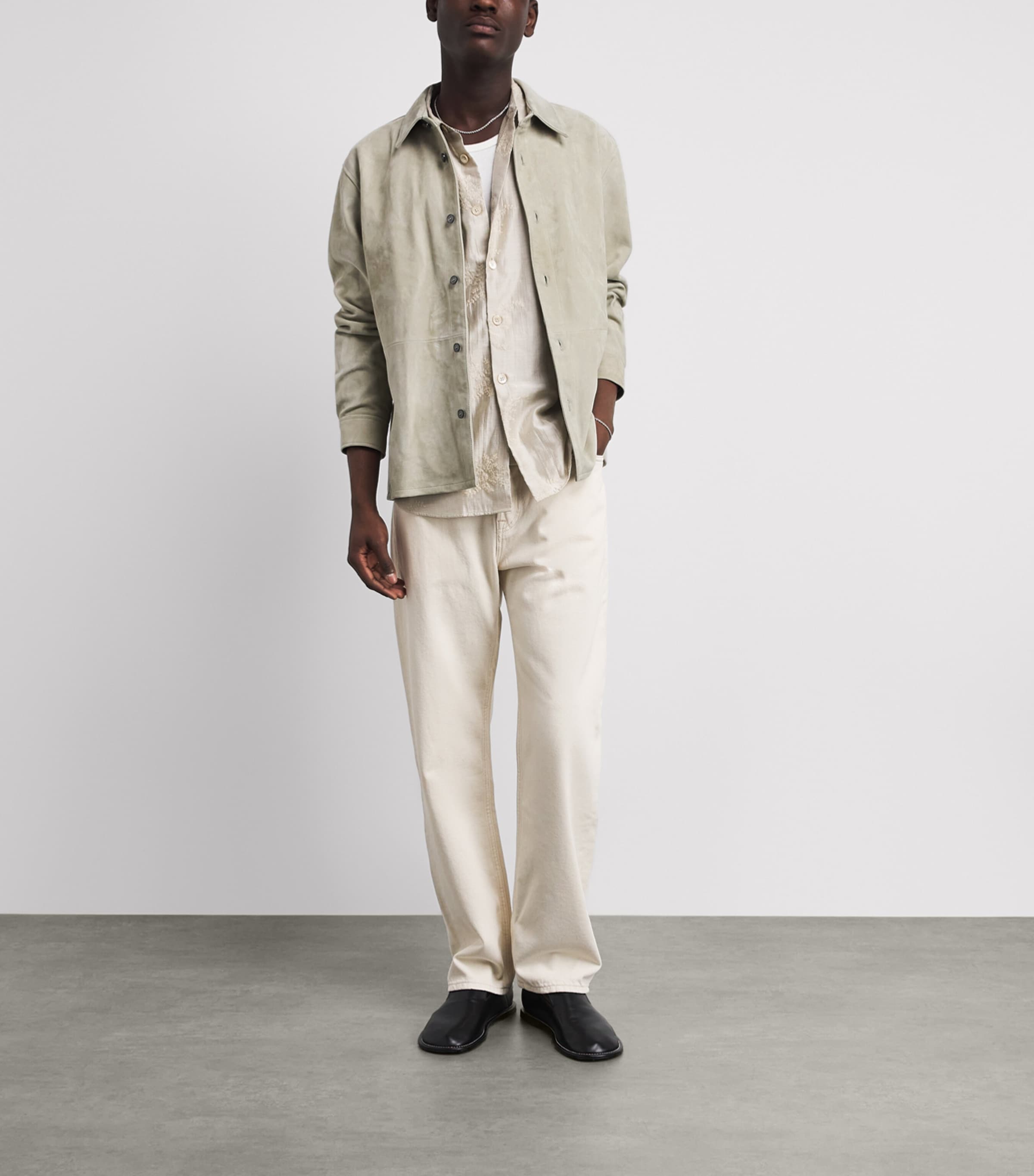 FRAME Mens Suede Shirt Msgn Image 2