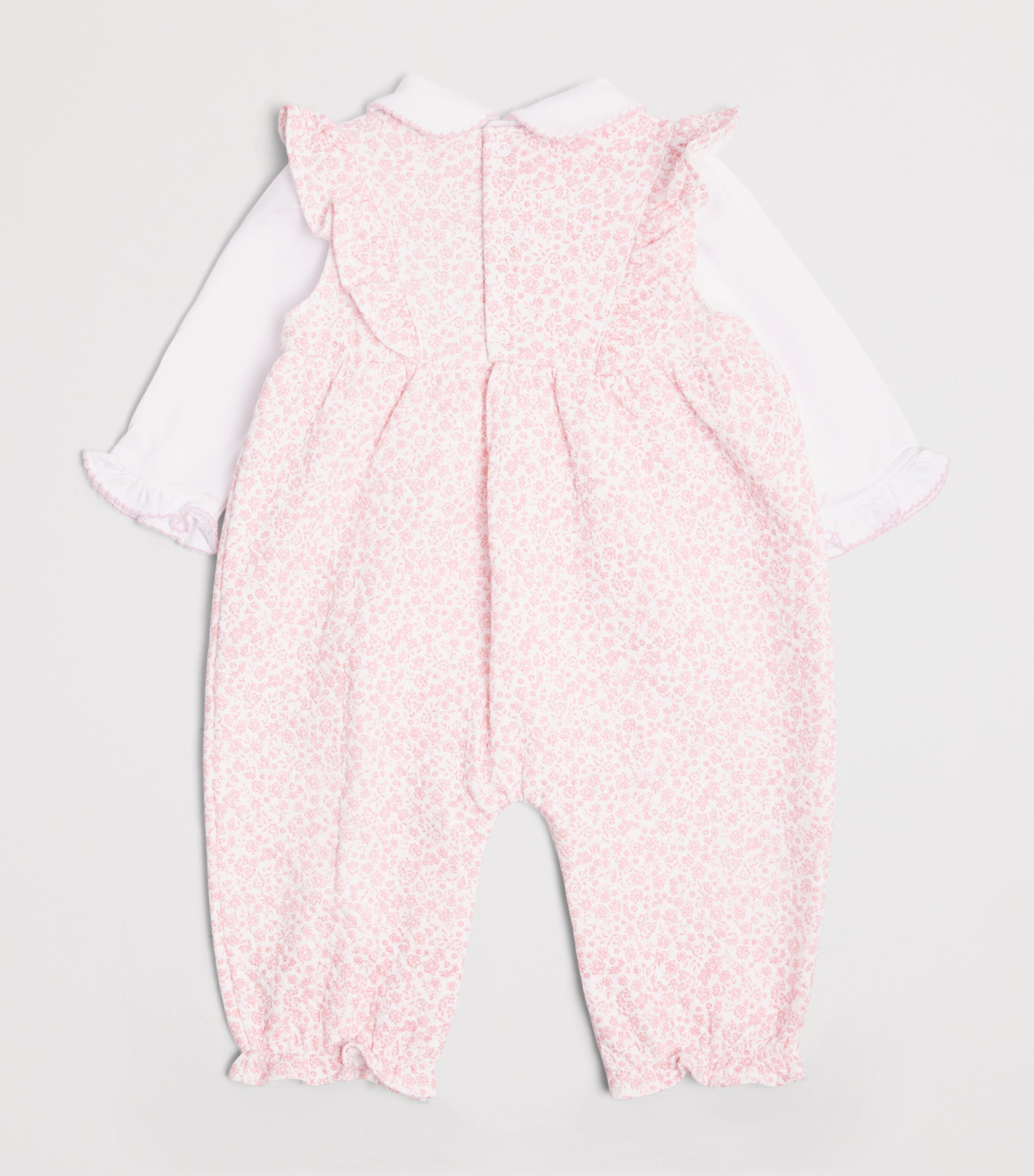 Kissy Kissy Pima Cotton Floral Playsuit Set (3-18 Months) Pink/white Image 2
