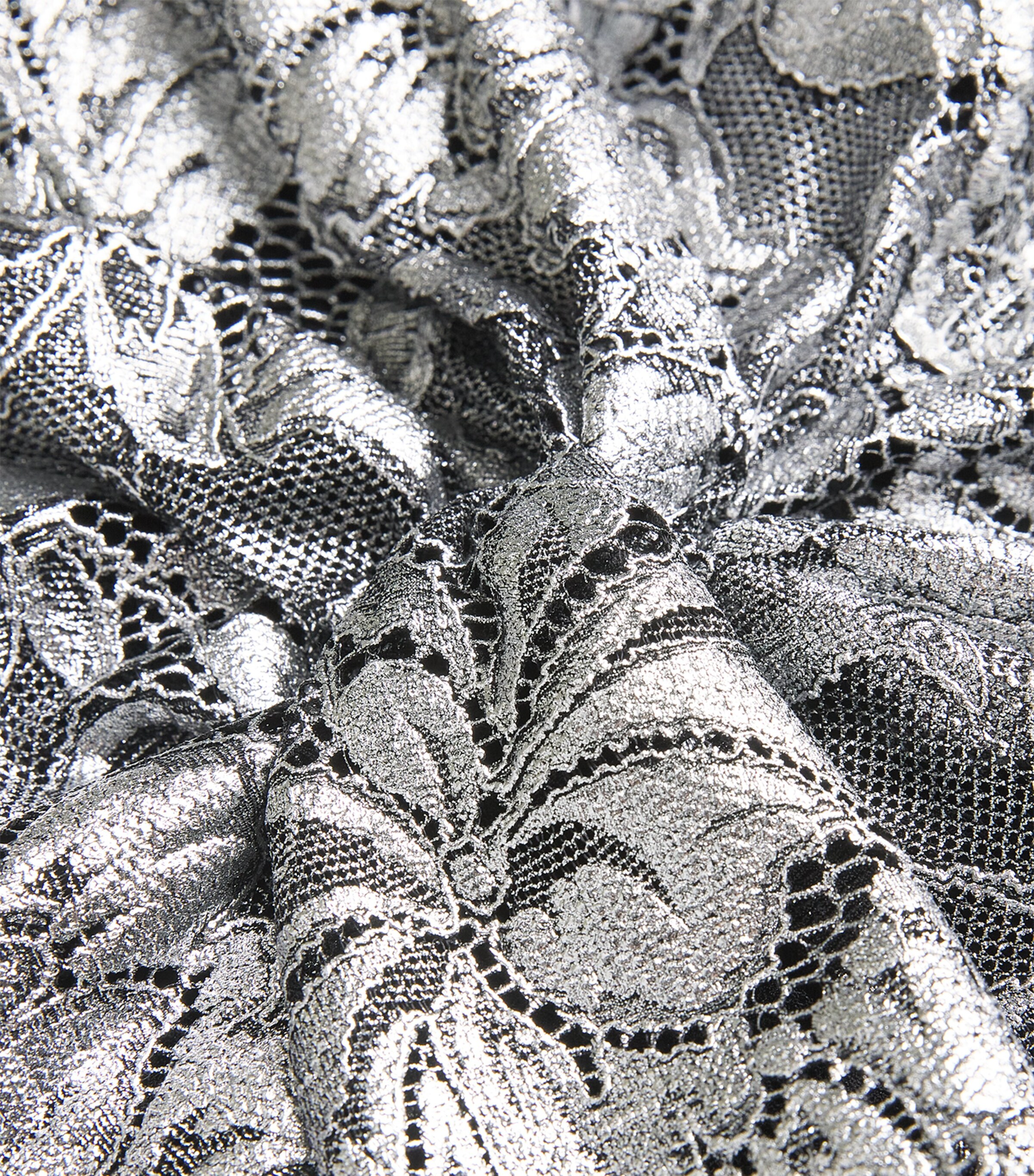 Lace Maxi Dress V912 BLACK / SILVER Image 5