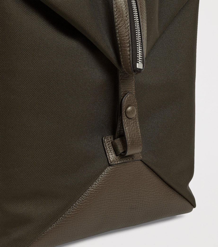 Smythson Canvas Norton Travel Bag Dark Moss Image 7