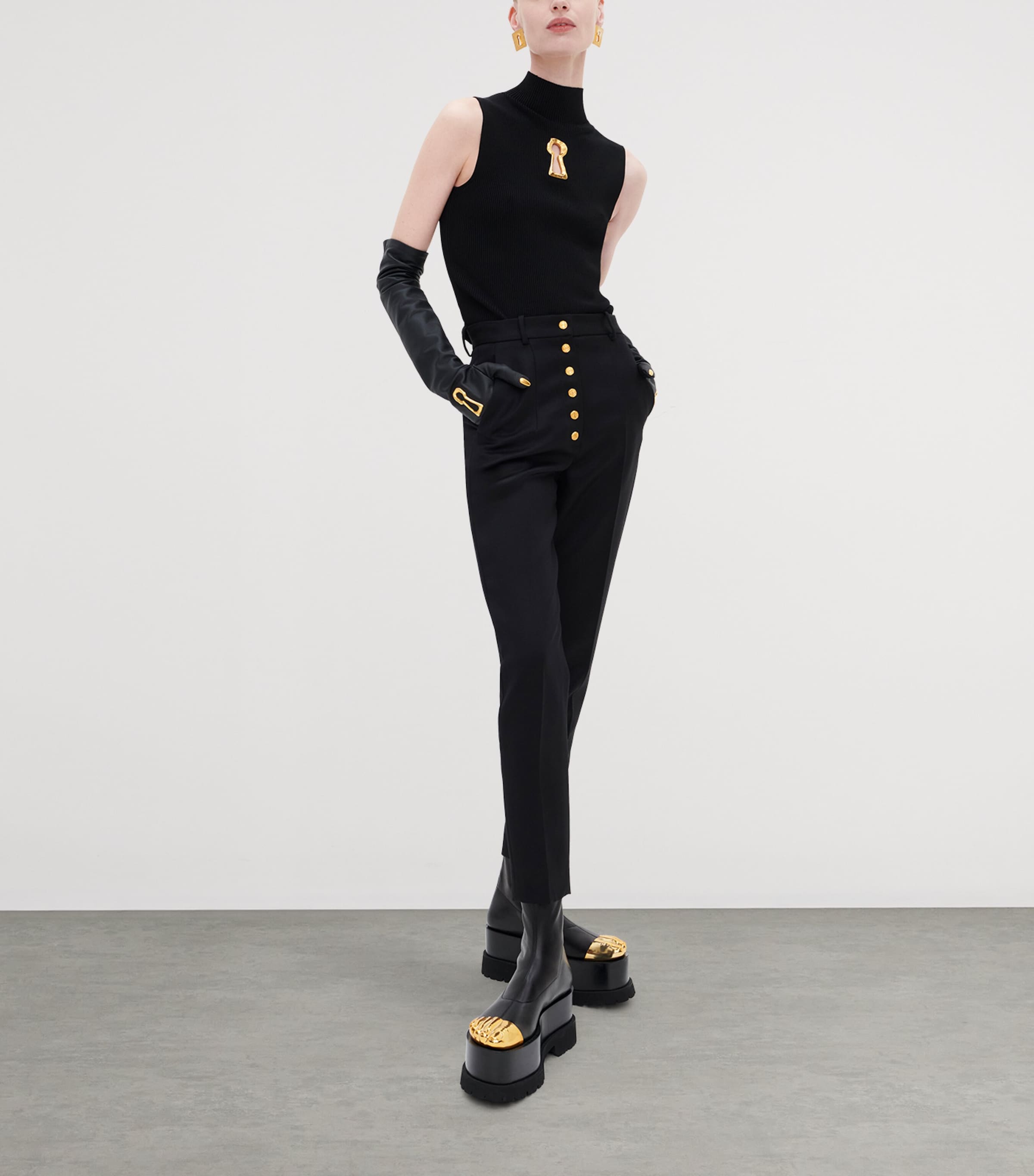 Schiaparelli Trompe-l'Oeil Ankle Boots 100 Black Image 2