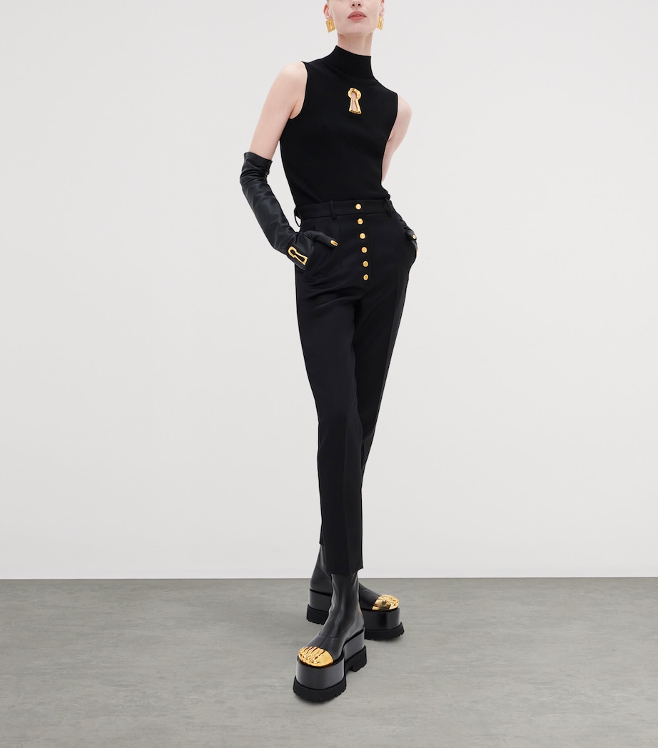 Schiaparelli Trompe-l'Oeil Ankle Boots 100 Black Image 2