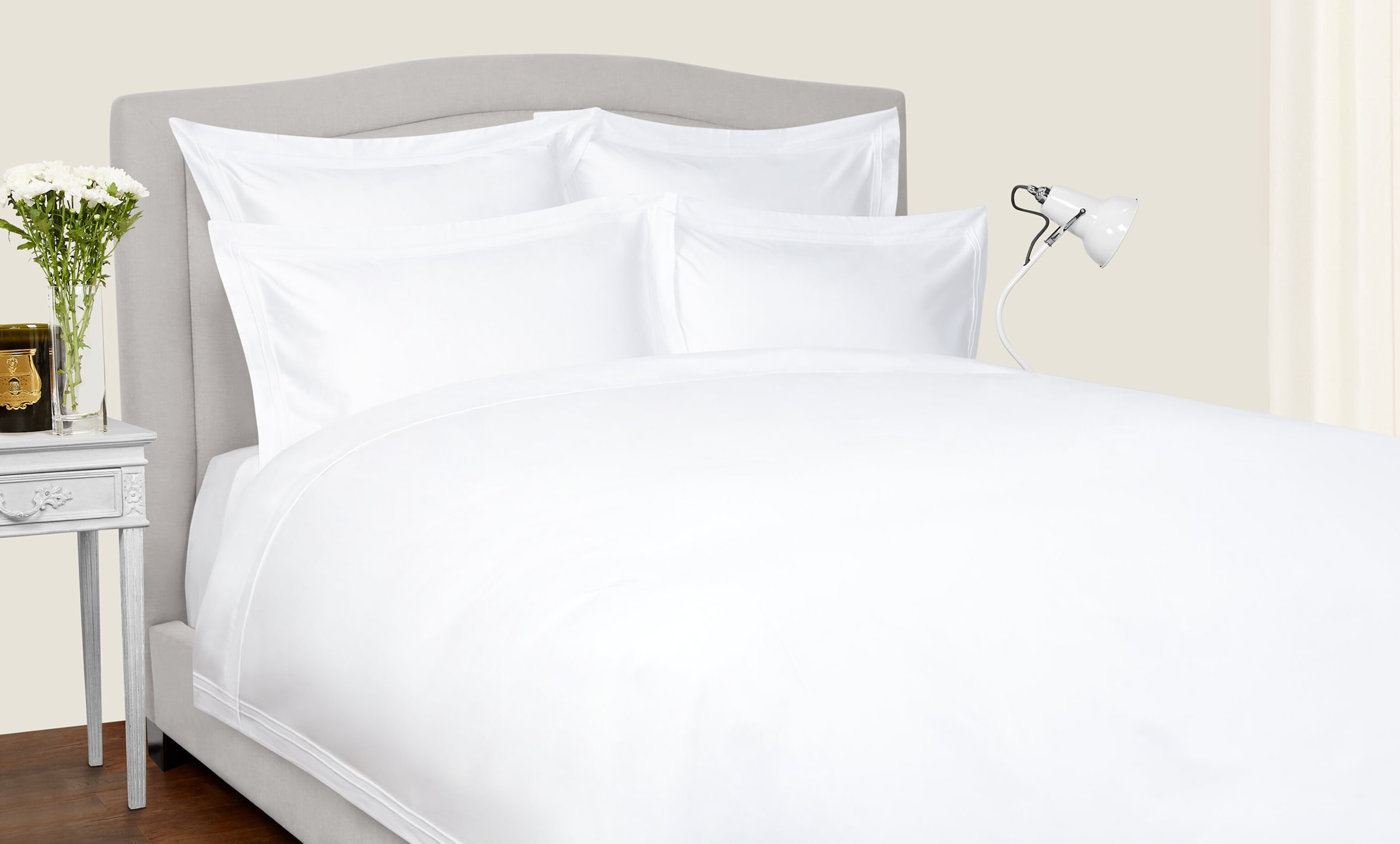 Harrods Of London Richmond King Flat Sheet In White