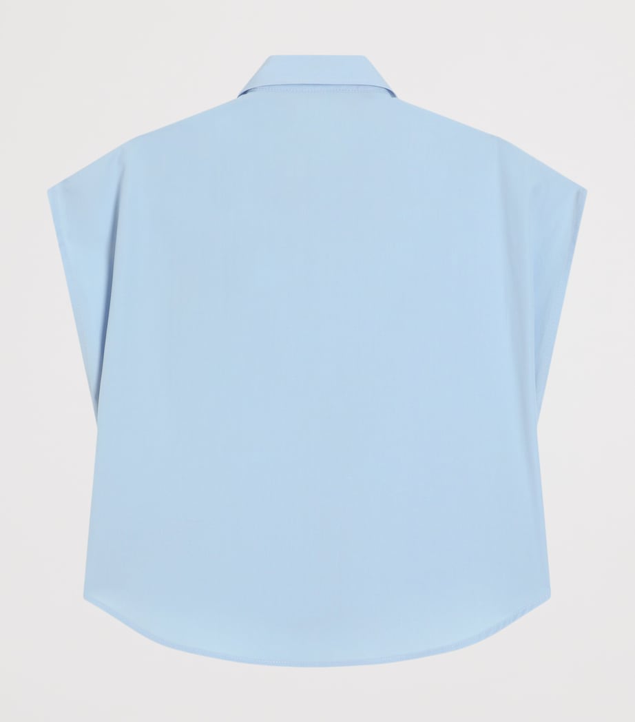 Dolce&Gabbana Kids Cotton Logo Shirt (8-12+ Years) Sky Blue Image 2