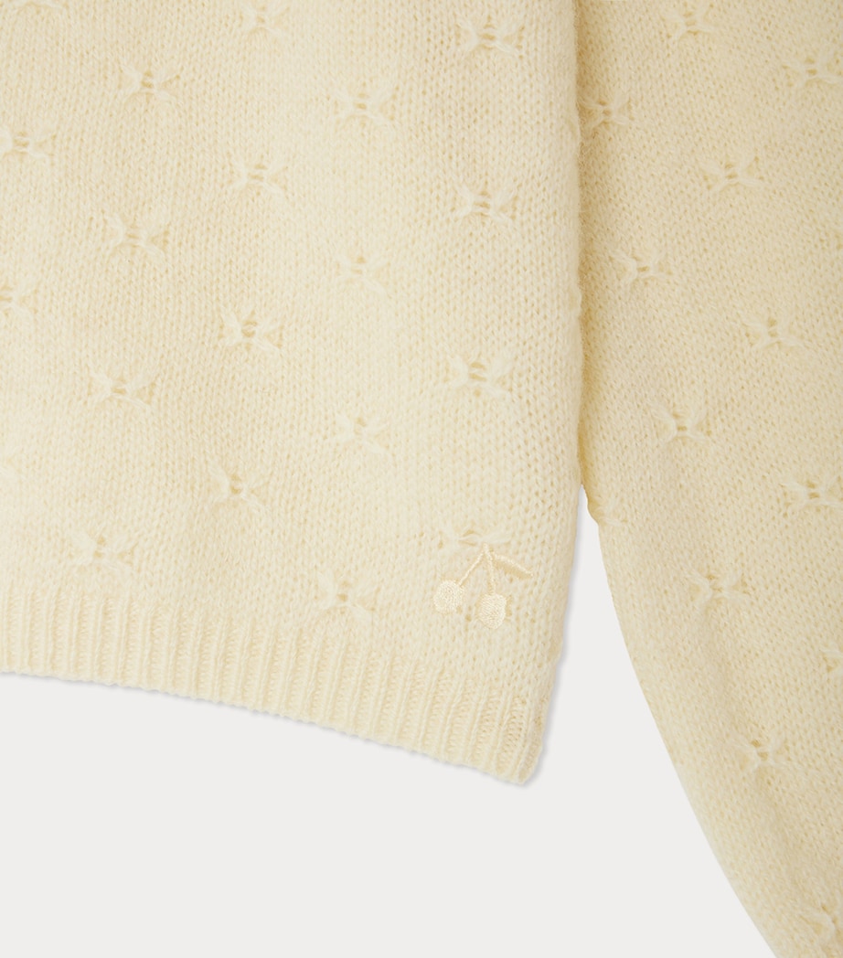 Wool Alpaca-Blend Cardigan (4-14 Years) JAUNE CLAIR Image 3