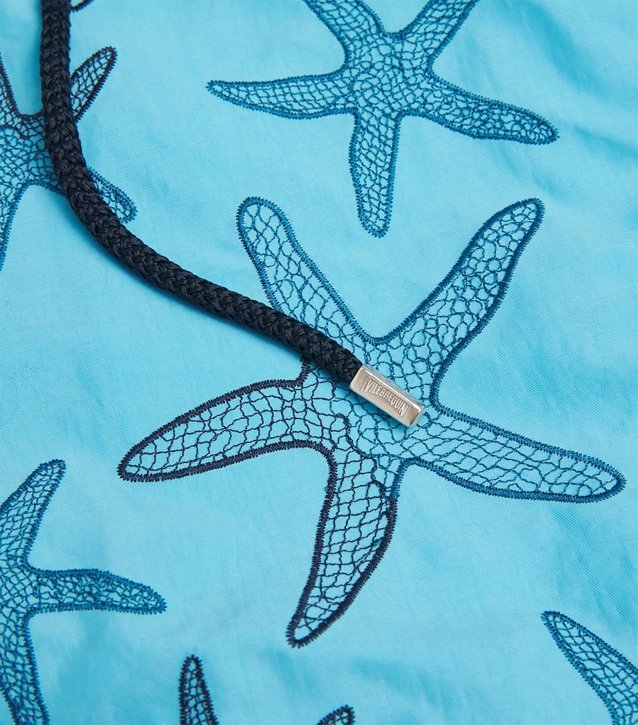 Embroidered Starfish Mistral Swim Shorts 612 TOPAZE BLEUE Image 5