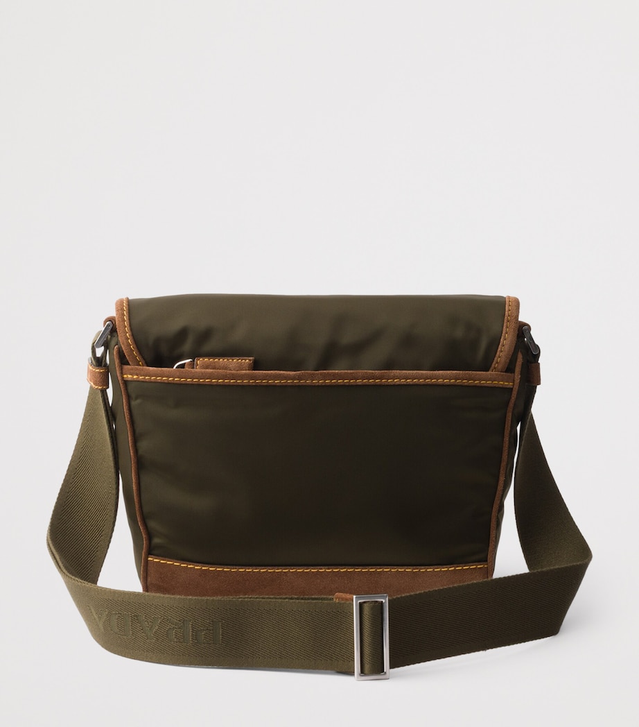 Prada Medium Leather and Re-Nylon Messenger Bag Image 4