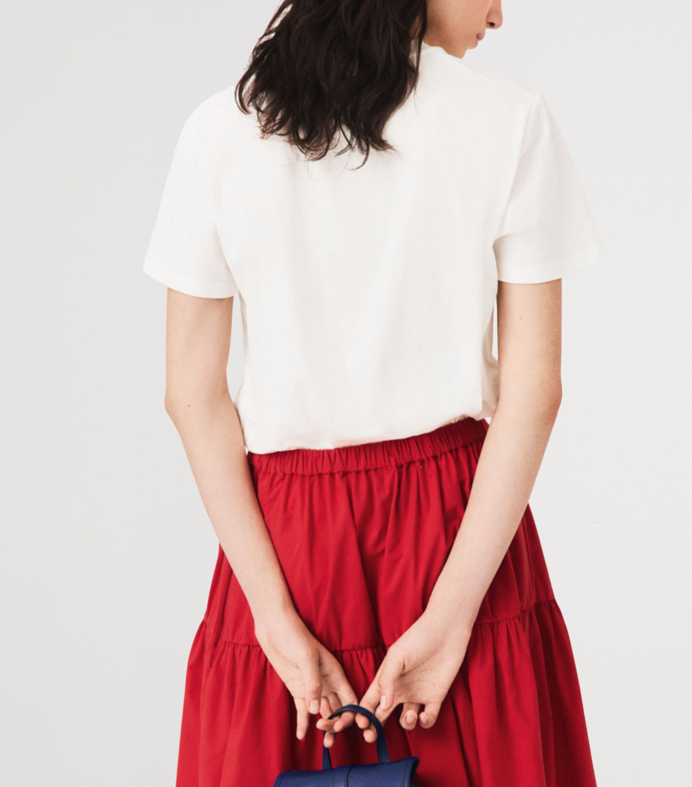 Maje Womens Cotton Embroidered T-Shirt White Image 4