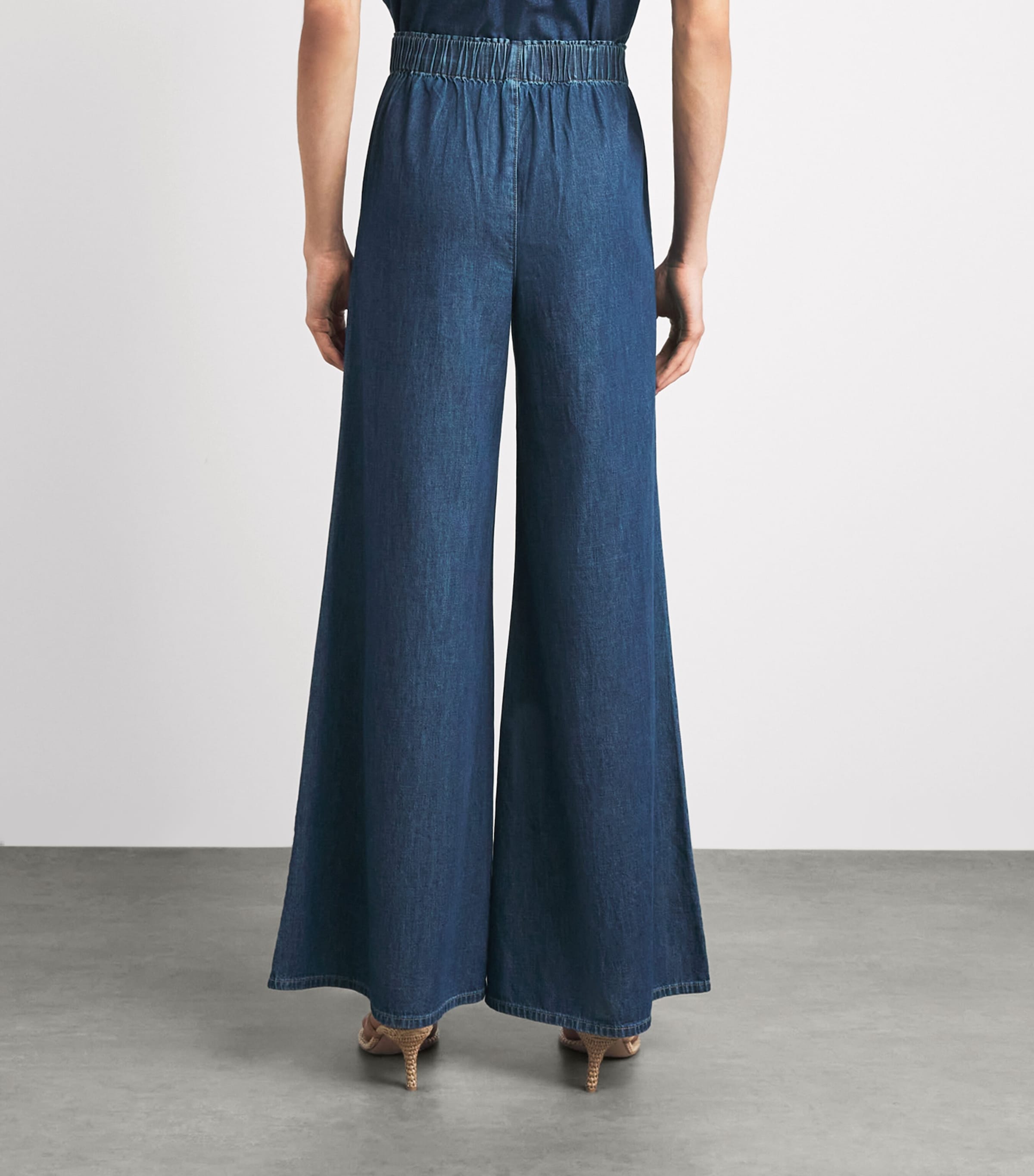Veronica Beard Womens Digby High-Rise Wide-Leg Jeans Starry Night Image 5