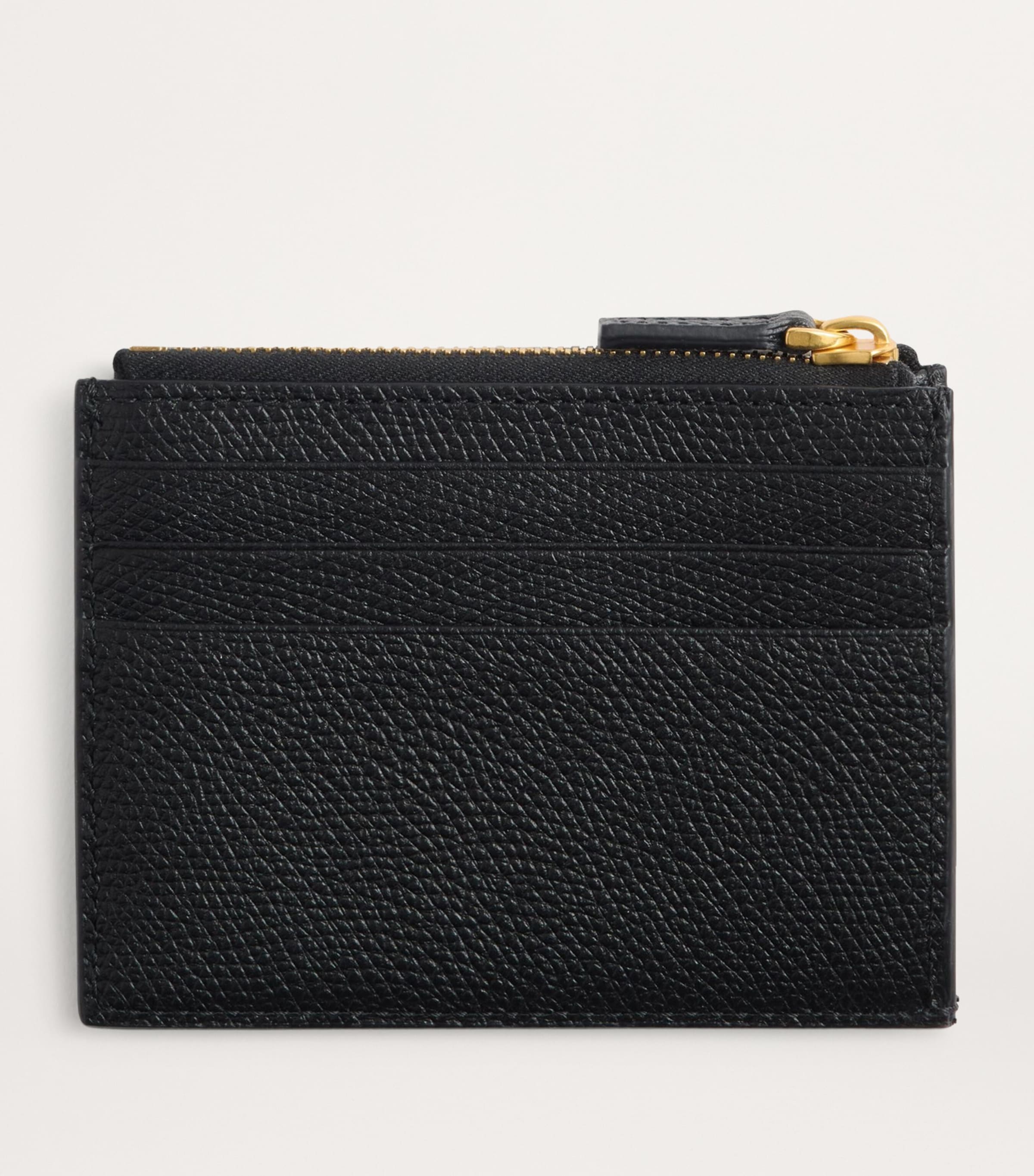 Valentino Garavani Leather VLogo Coin and Card Holder Image 3