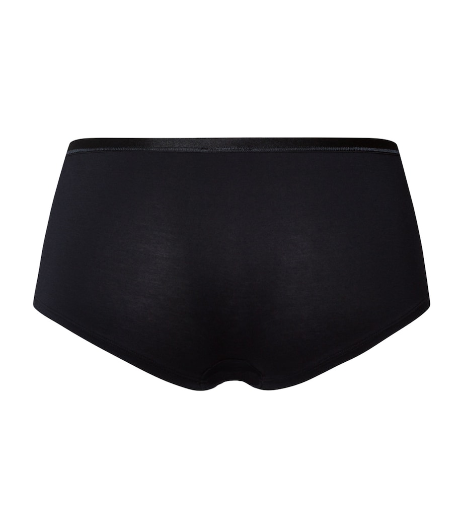 Stretch-Cotton Sensation Boyleg Briefs BLACK Image 2