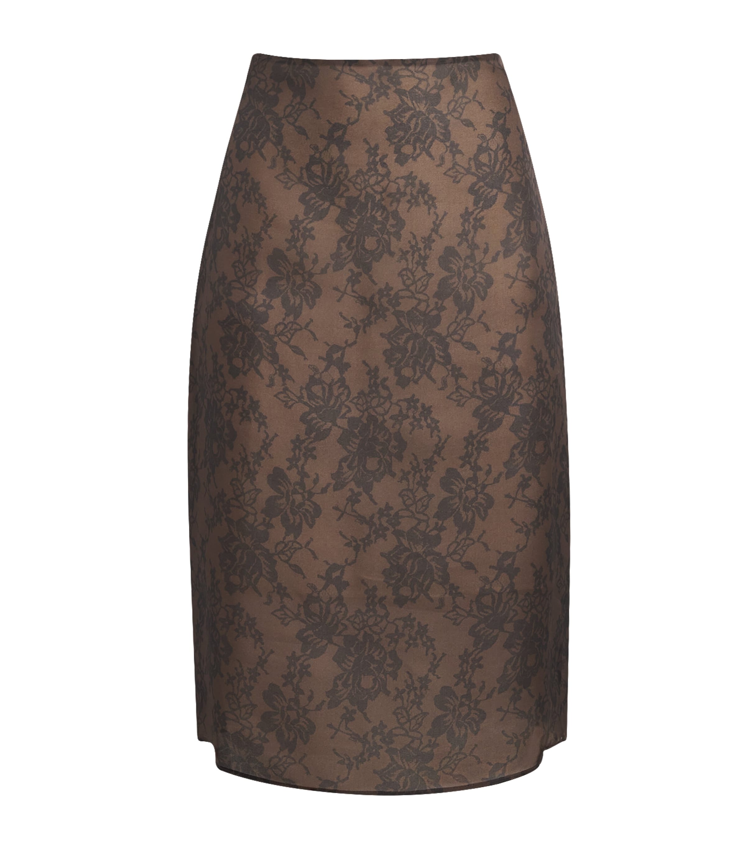 BITE Studios Womens Silk Organza Lace Skirt Tobacco Image 1