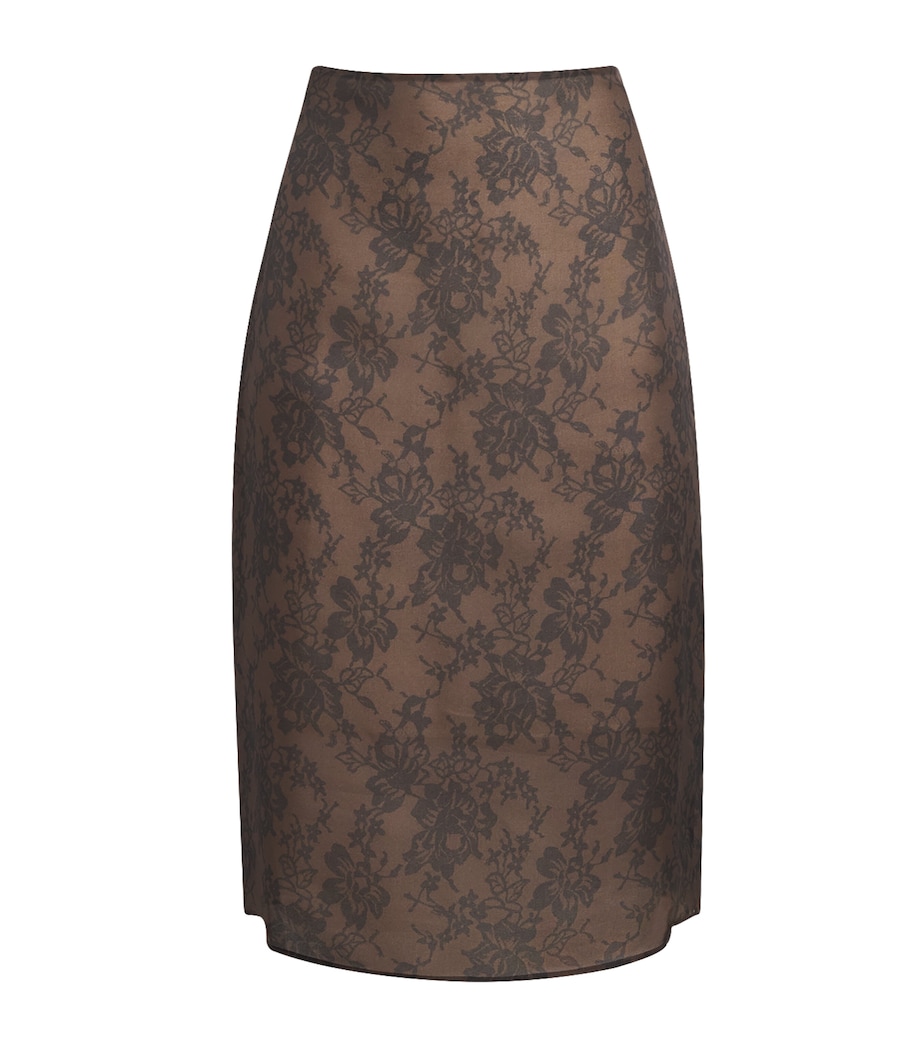 BITE Studios Womens Silk Organza Lace Skirt Tobacco Image 1