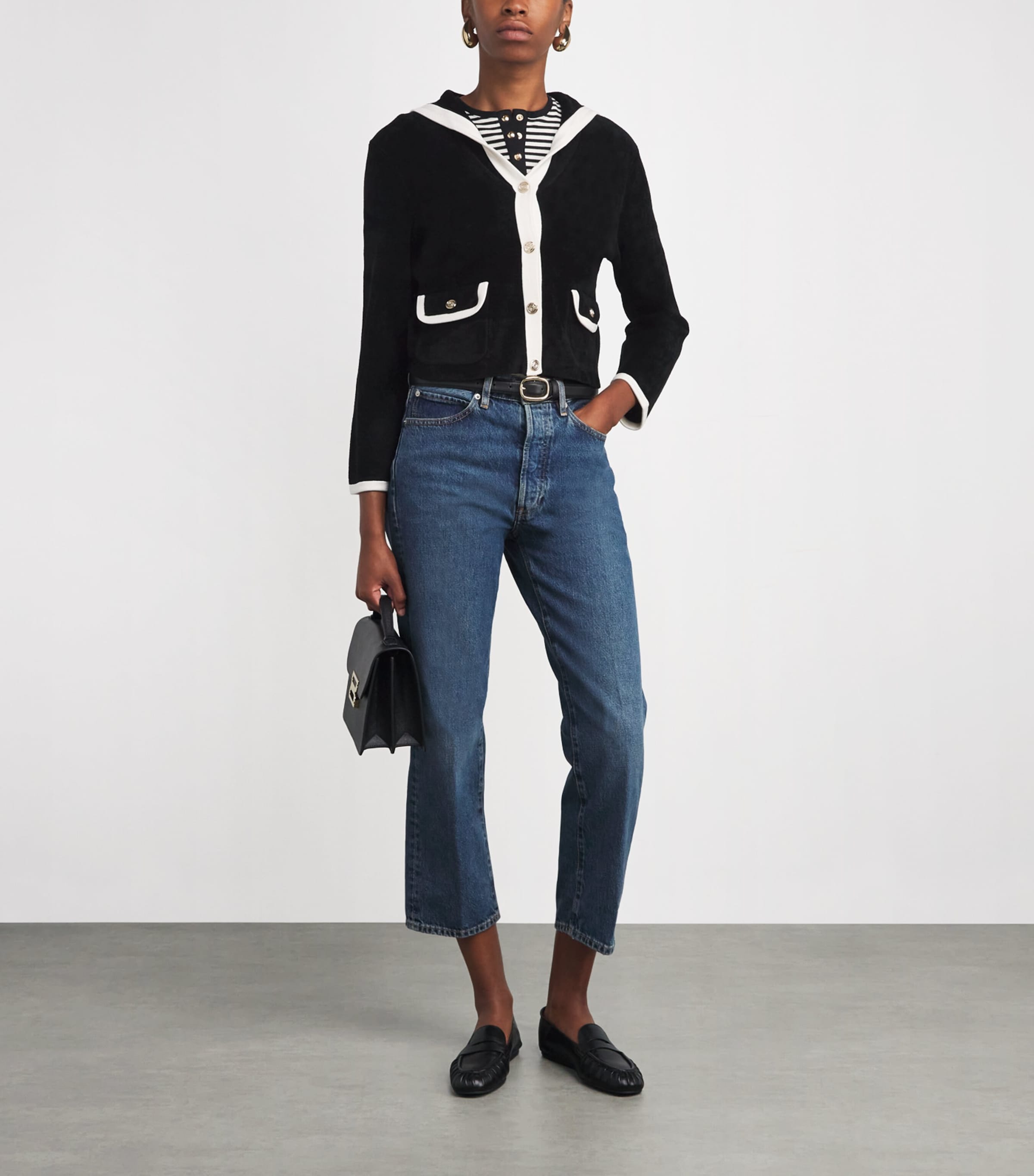 Terry Cardigan BLACK Image 2