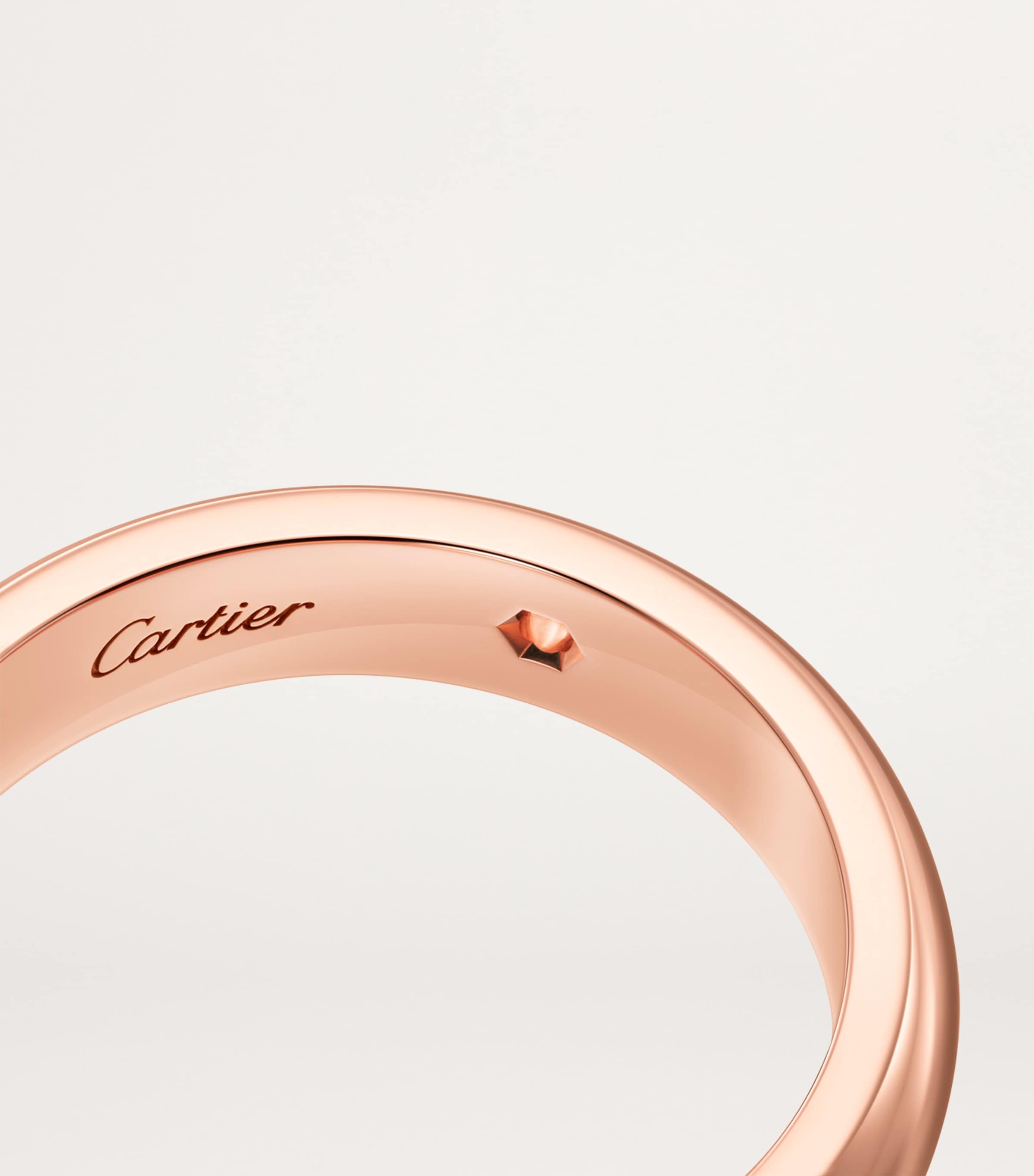 Rose Gold and Diamond C de Cartier Wedding Band ROSE GOLD Image 2