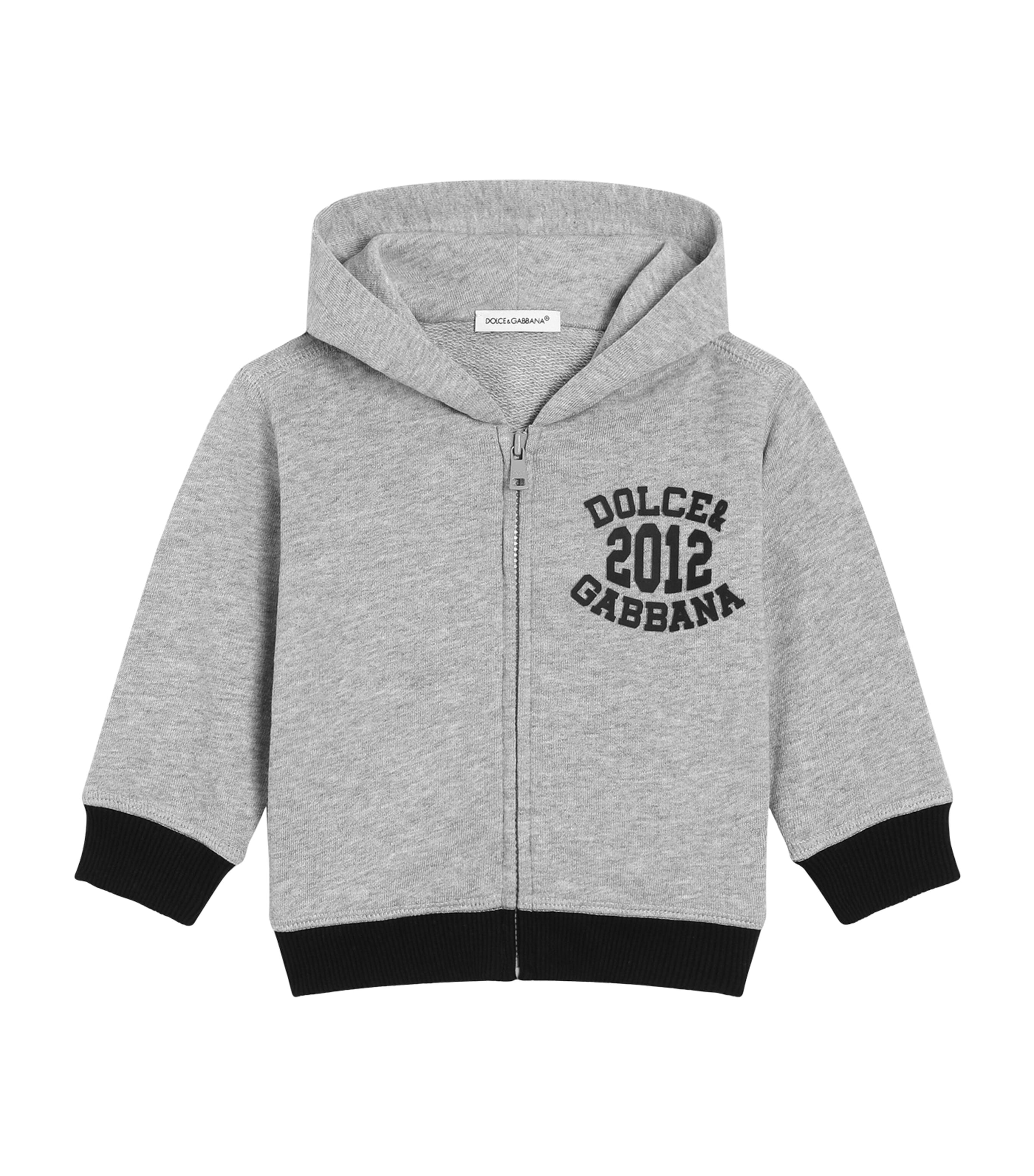 Dolce & Gabbana Kids Jersey Zip-Up Hoodie (3-36 Months) | Kids New In | Baby Clothing | Sweatshirts & Tracksuits | Designers | Dolce & Gabbana