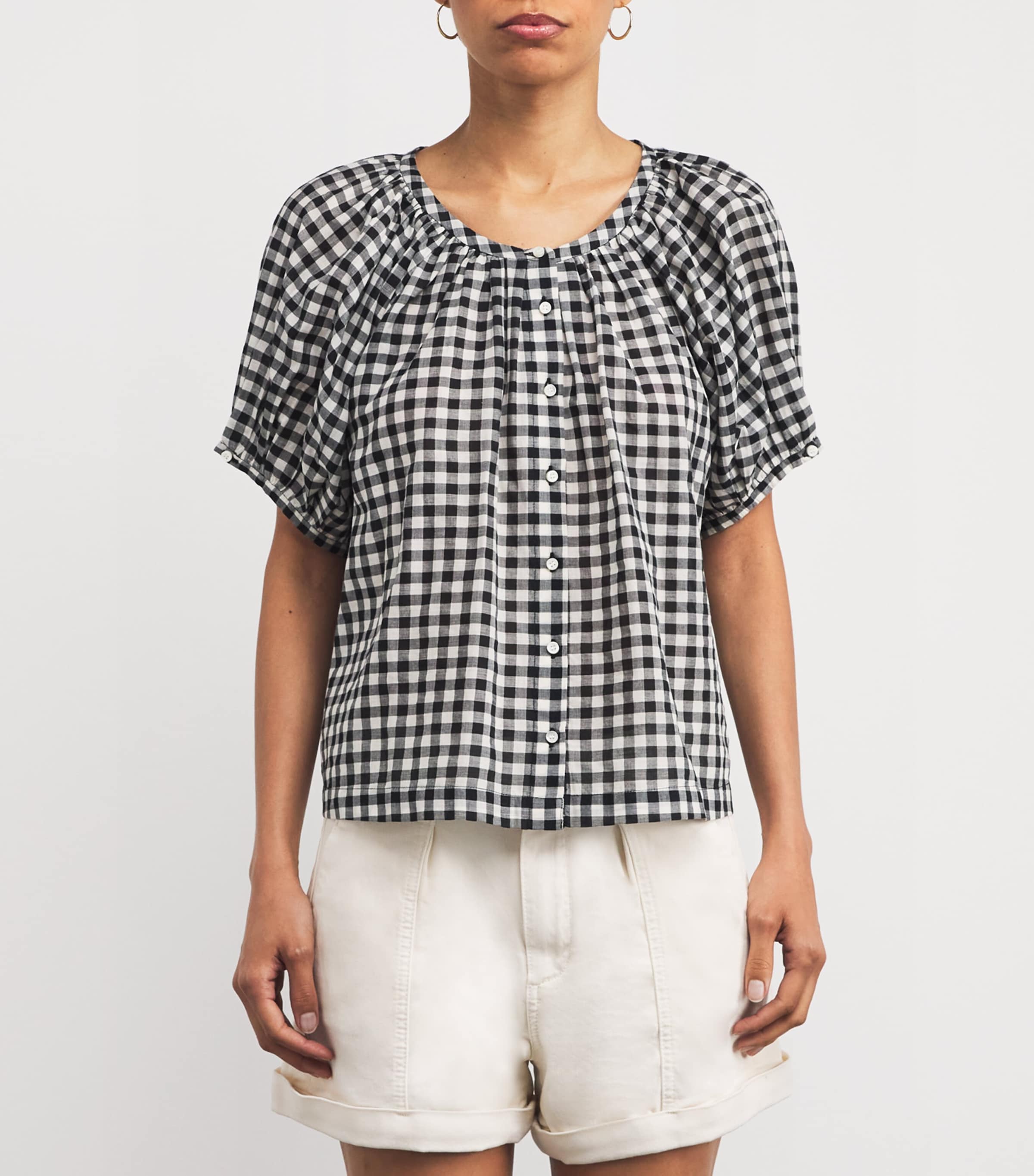 Check June Blouse NOIR GRETA GINGHAM Image 3