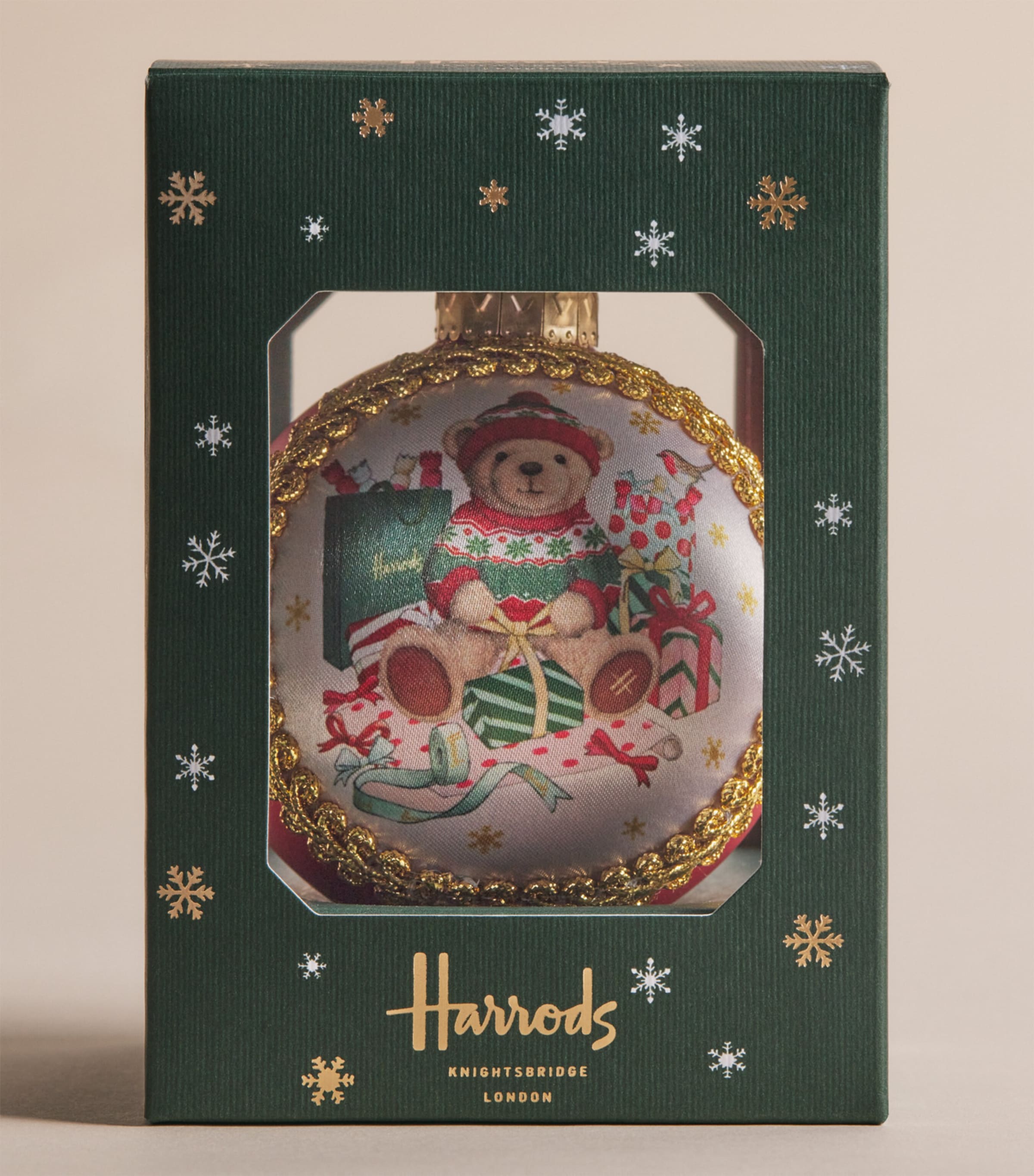 Harrods Harrods Bear Bauble Red Image 3