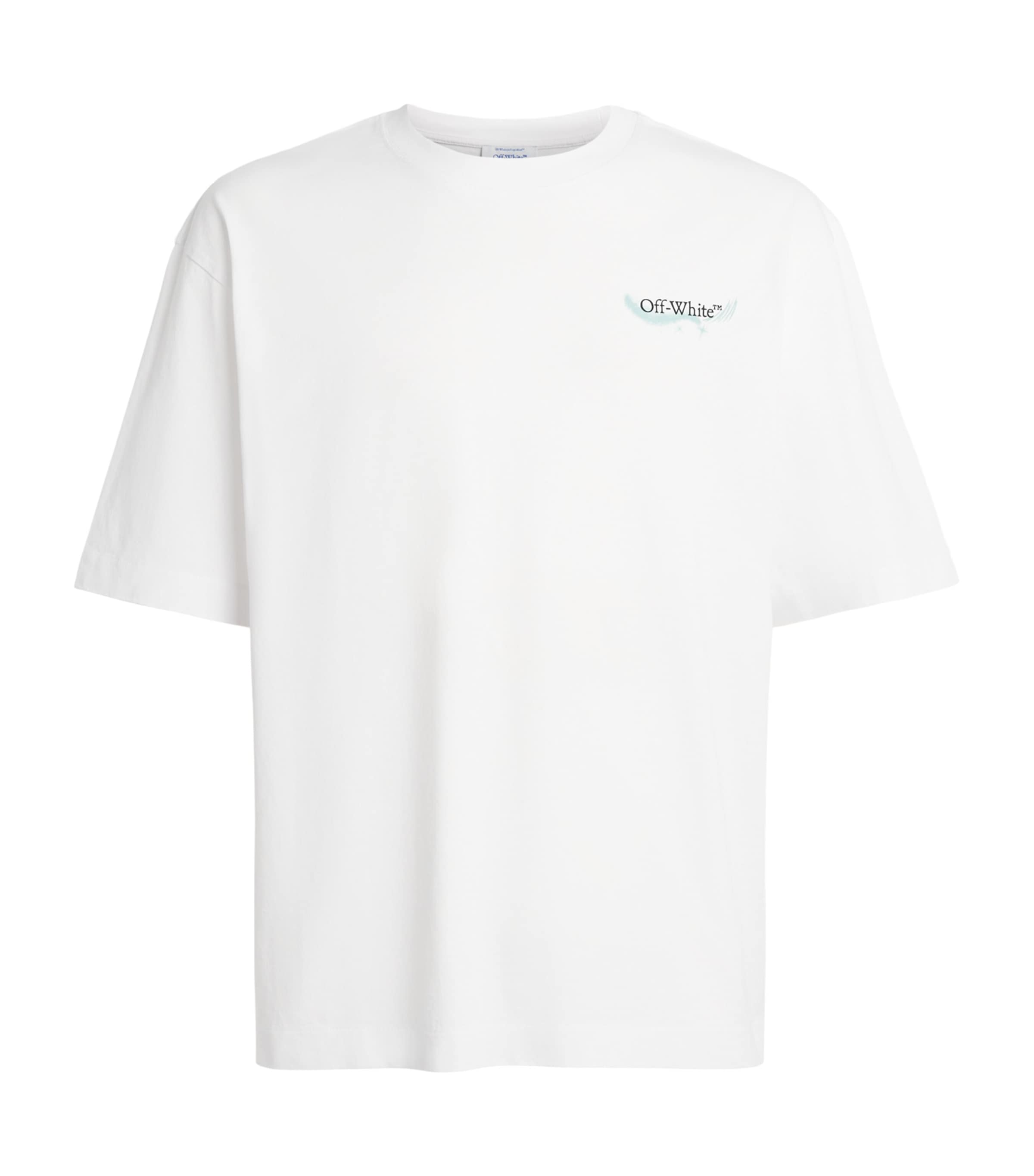 Off-White Mens Cotton Moon Arrows T-Shirt White Image 1