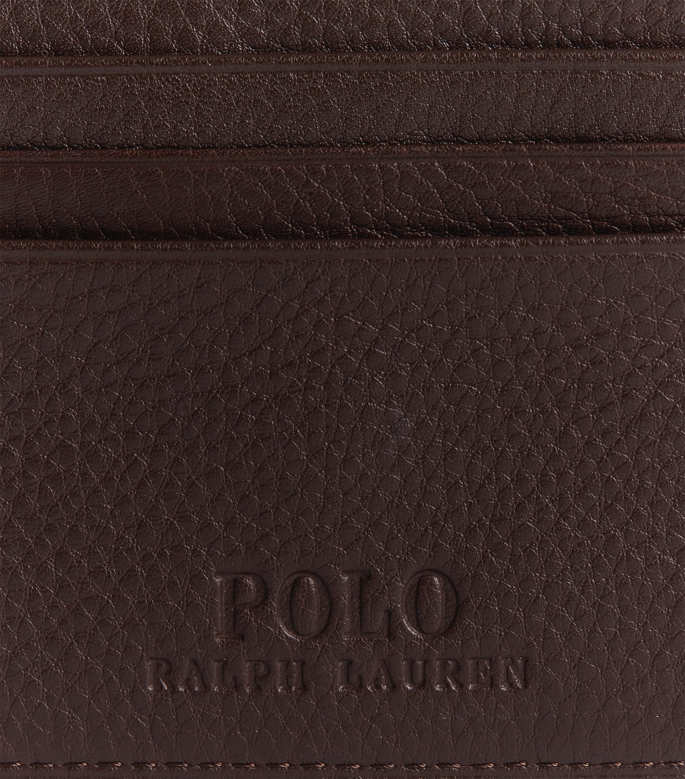 Polo Ralph Lauren Leather Logo Card Holder Brown Image 5