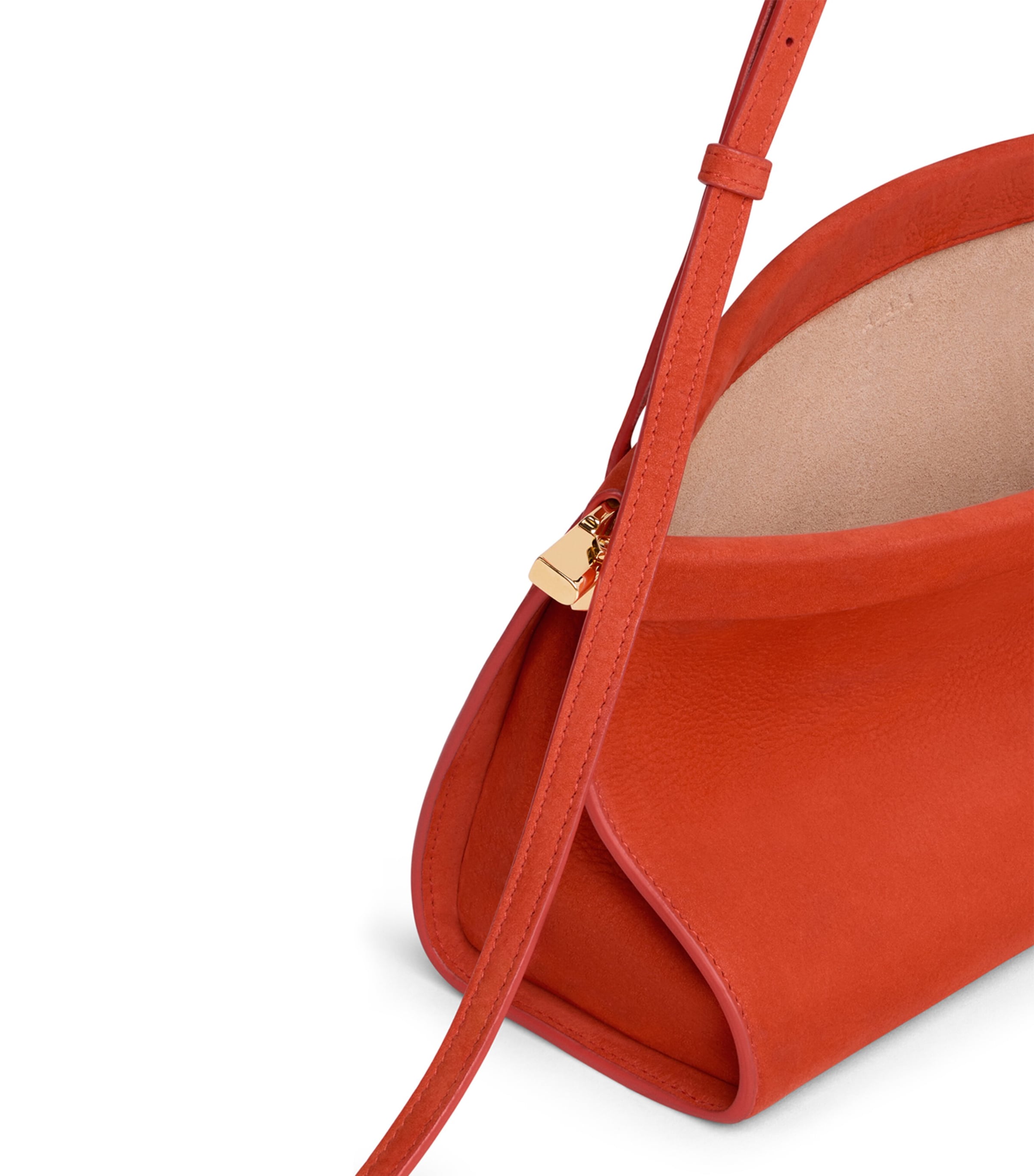 Alaïa Small Leather Le Click East West Shoulder Bag Orange Brule Image 3