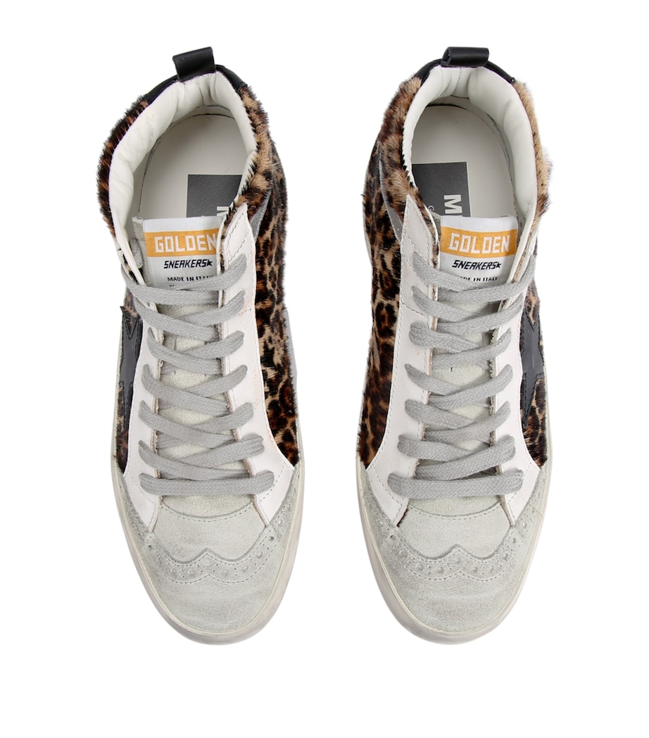 Calf Hair Mid Star Sneakers DK.BRN COM Image 5